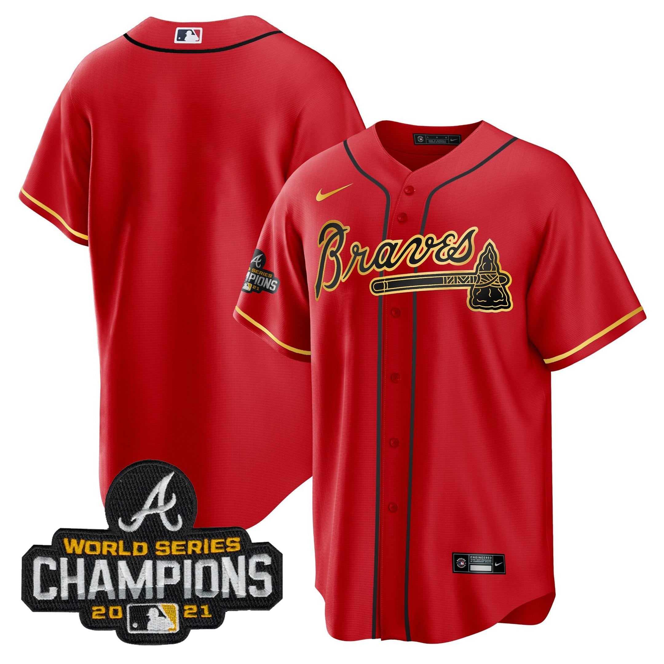 Men’s Atlanta Champions Patch Gold Trim Jersey