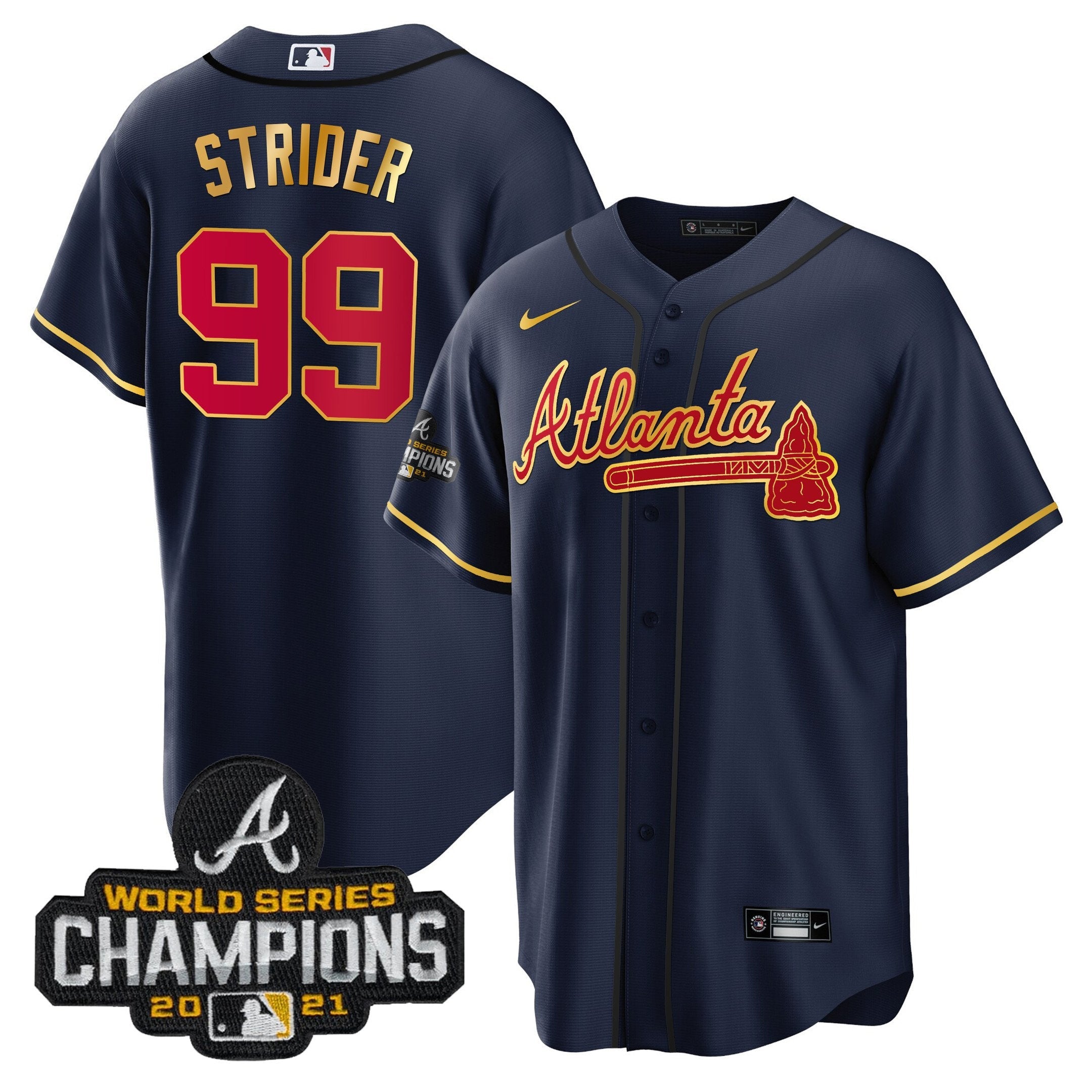 Men’s Atlanta Champions Patch Gold Trim Jersey