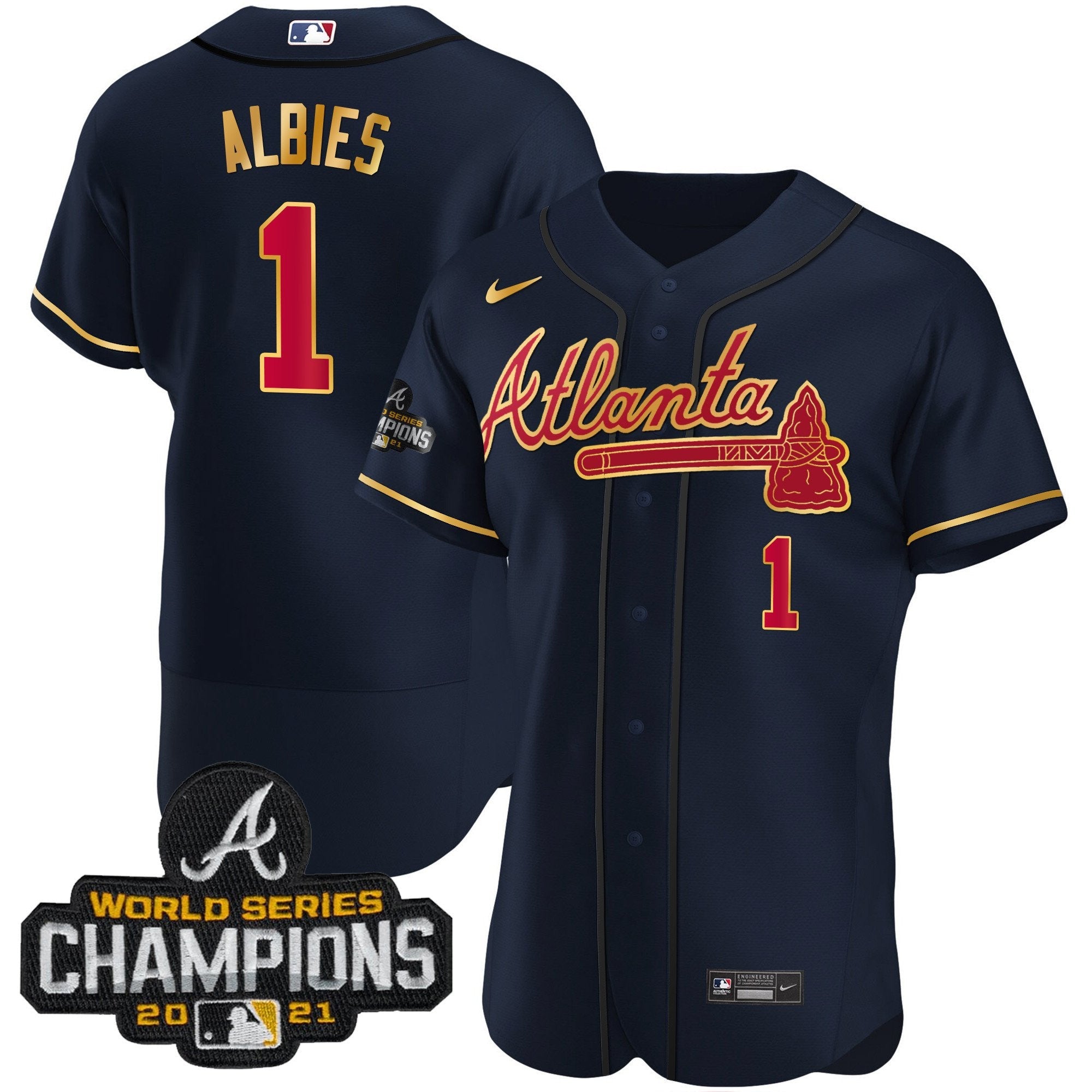 Men’s Atlanta Champions Patch Gold Trim Jersey