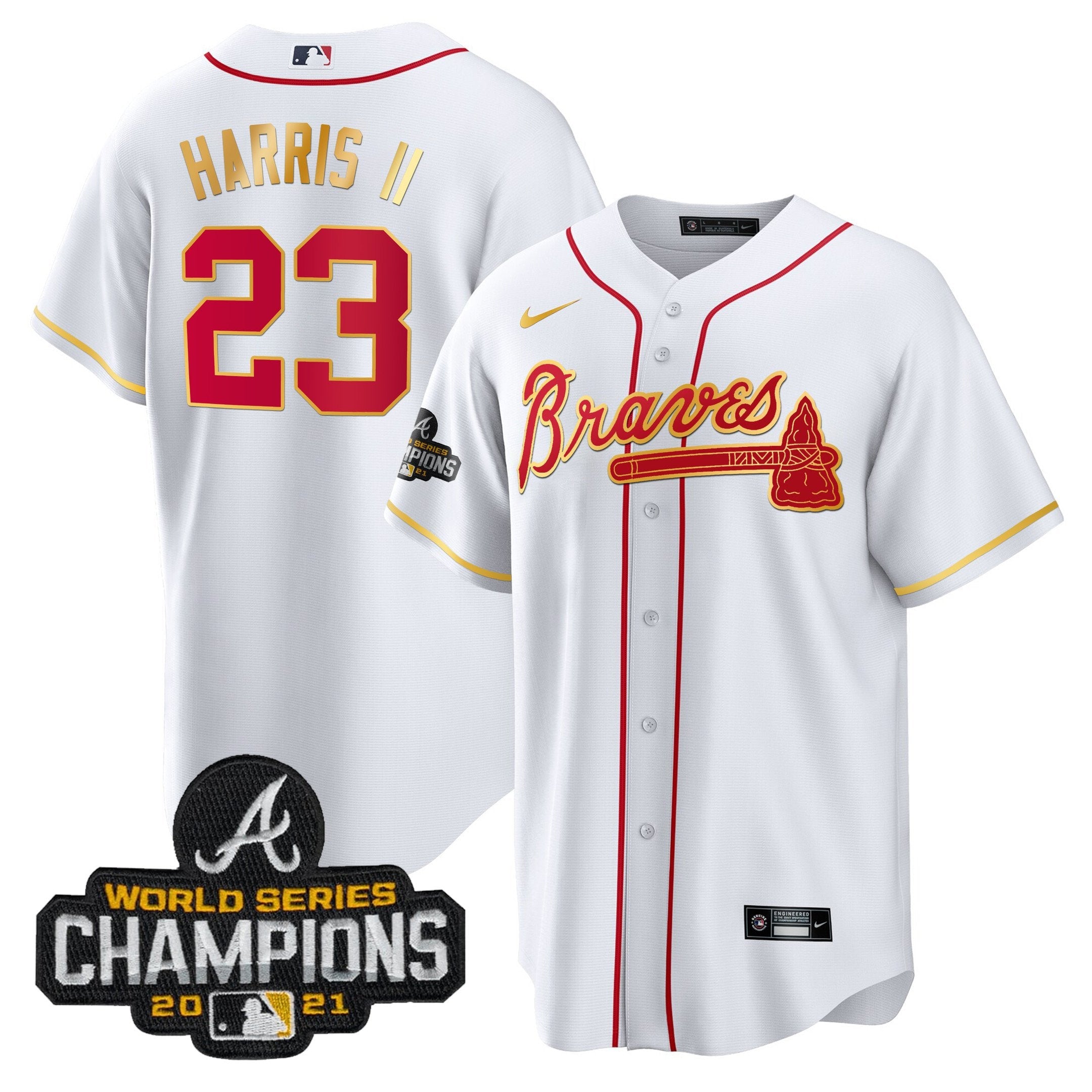 Men’s Atlanta Champions Patch Gold Trim Jersey
