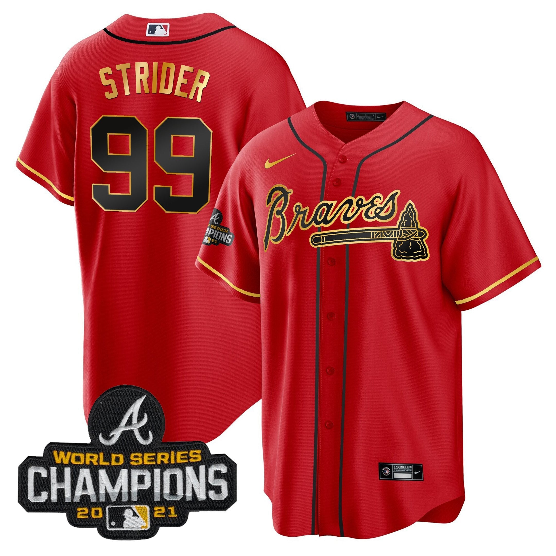 Men’s Atlanta Champions Patch Gold Trim Jersey