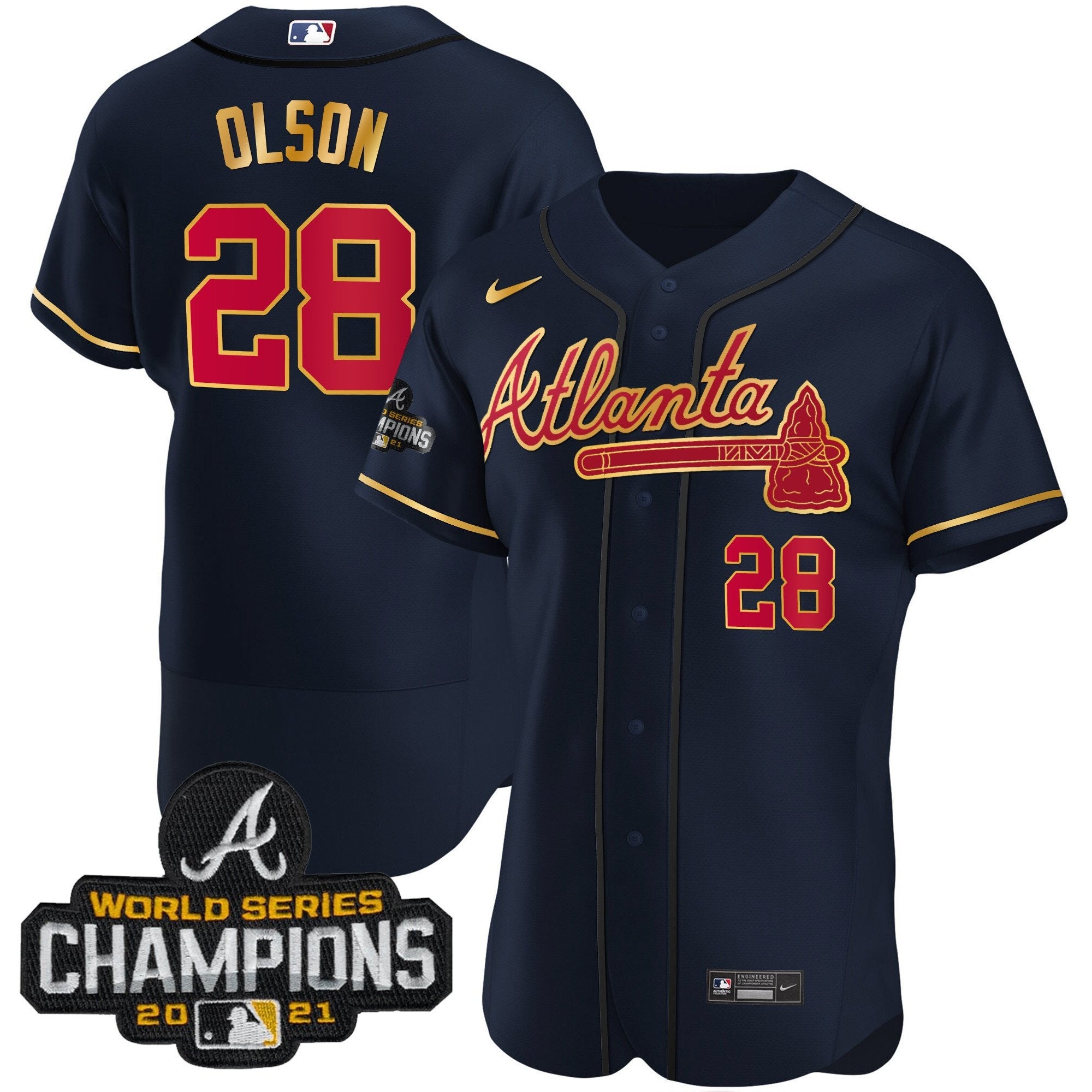 Men’s Atlanta Champions Patch Gold Trim Jersey