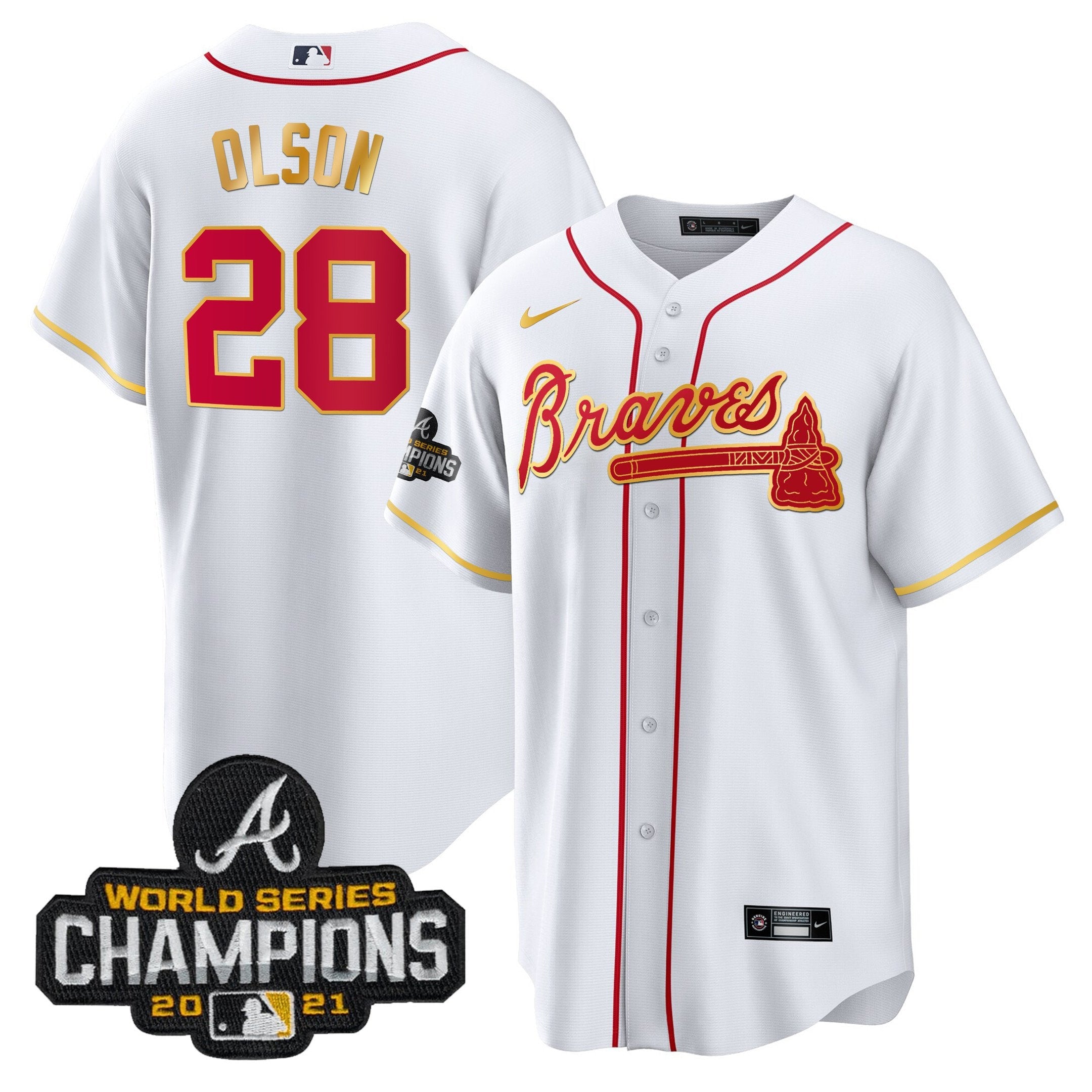 Men’s Atlanta Champions Patch Gold Trim Jersey