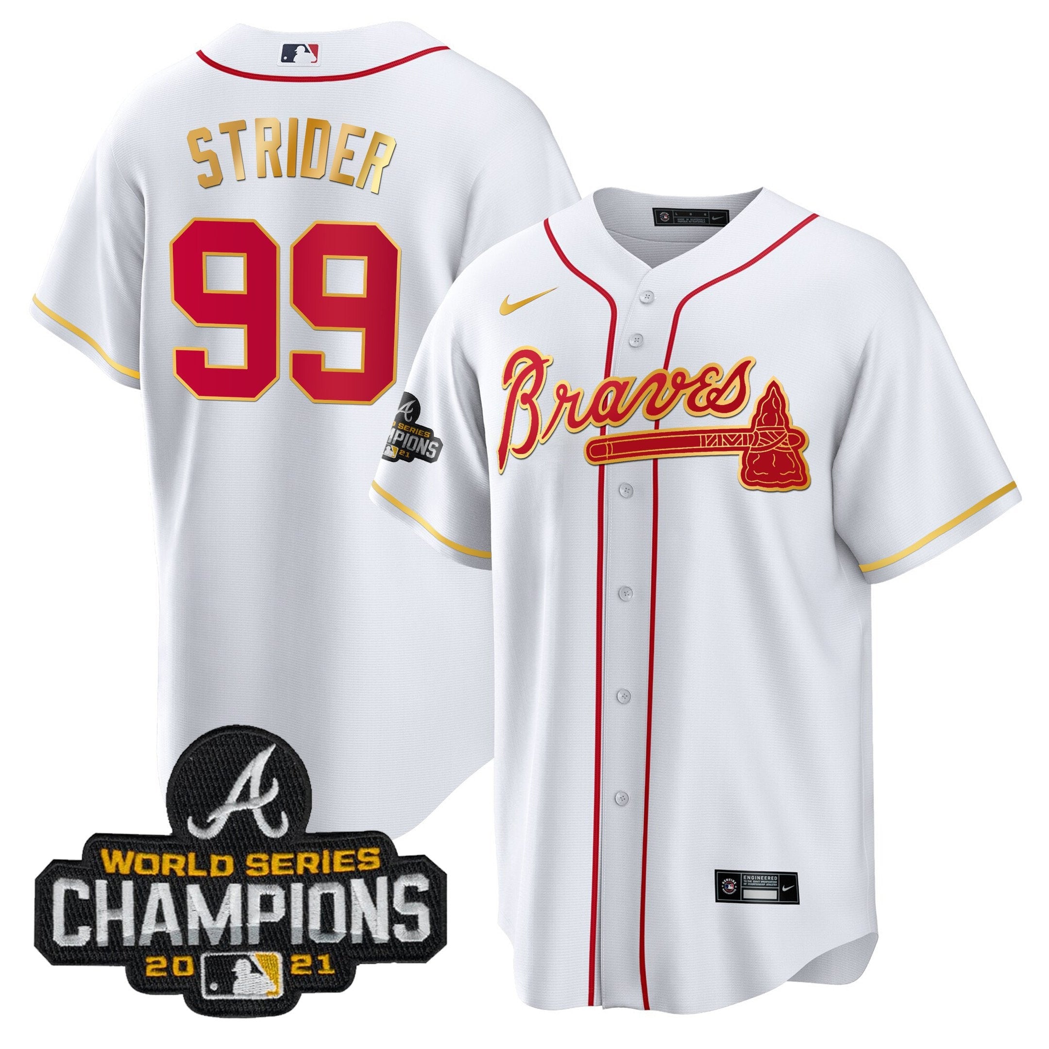 Men’s Atlanta Champions Patch Gold Trim Jersey