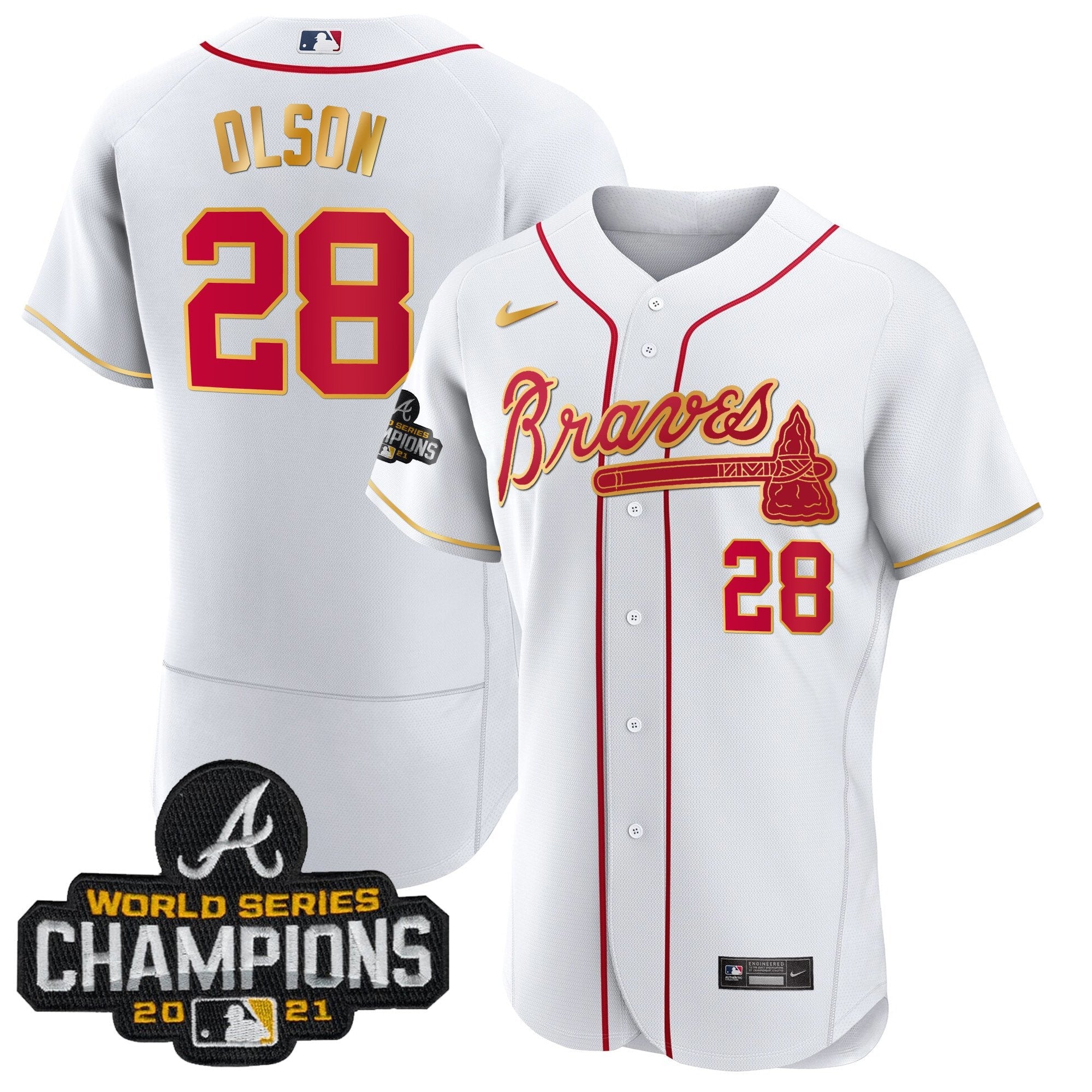 Men’s Atlanta Champions Patch Gold Trim Jersey