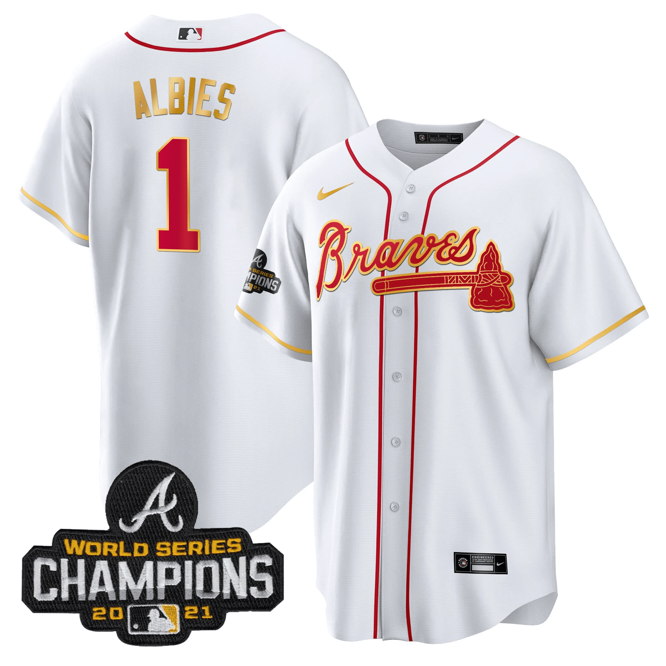 Men’s Atlanta Champions Patch Gold Trim Jersey