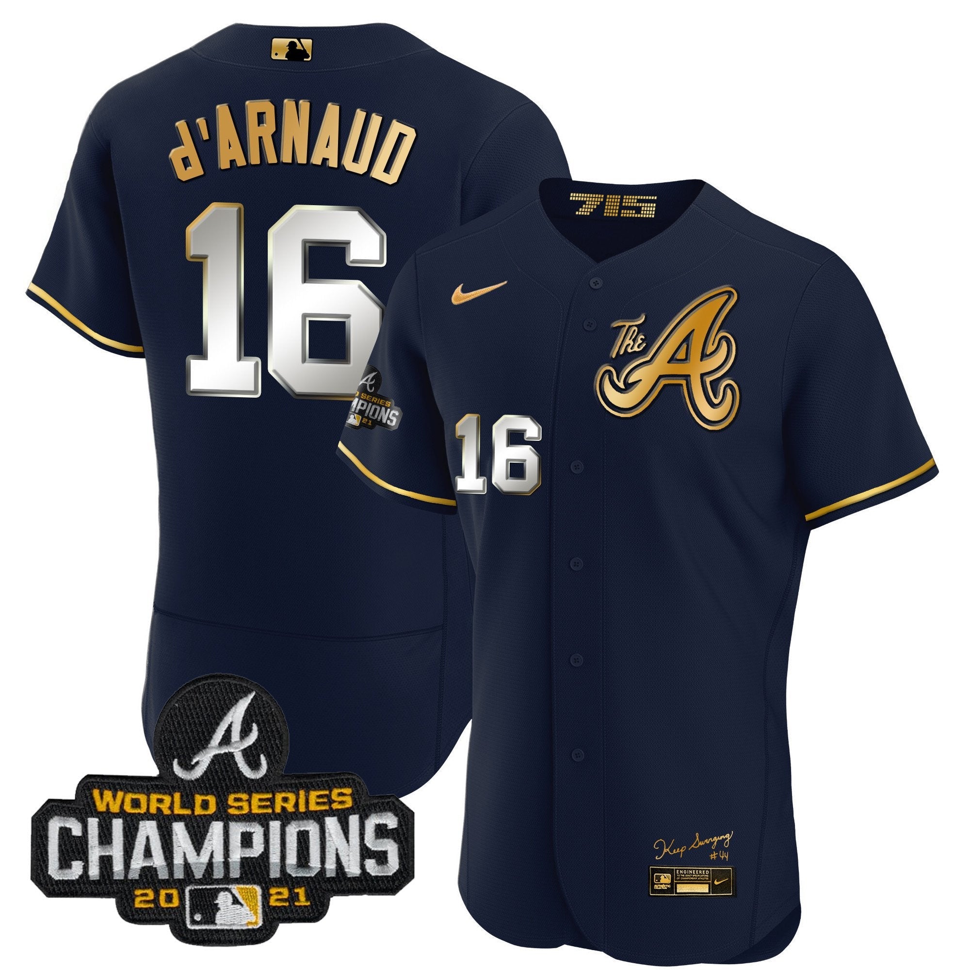 Men’s Atlanta Champions City Connect Gold Flex Base Jersey