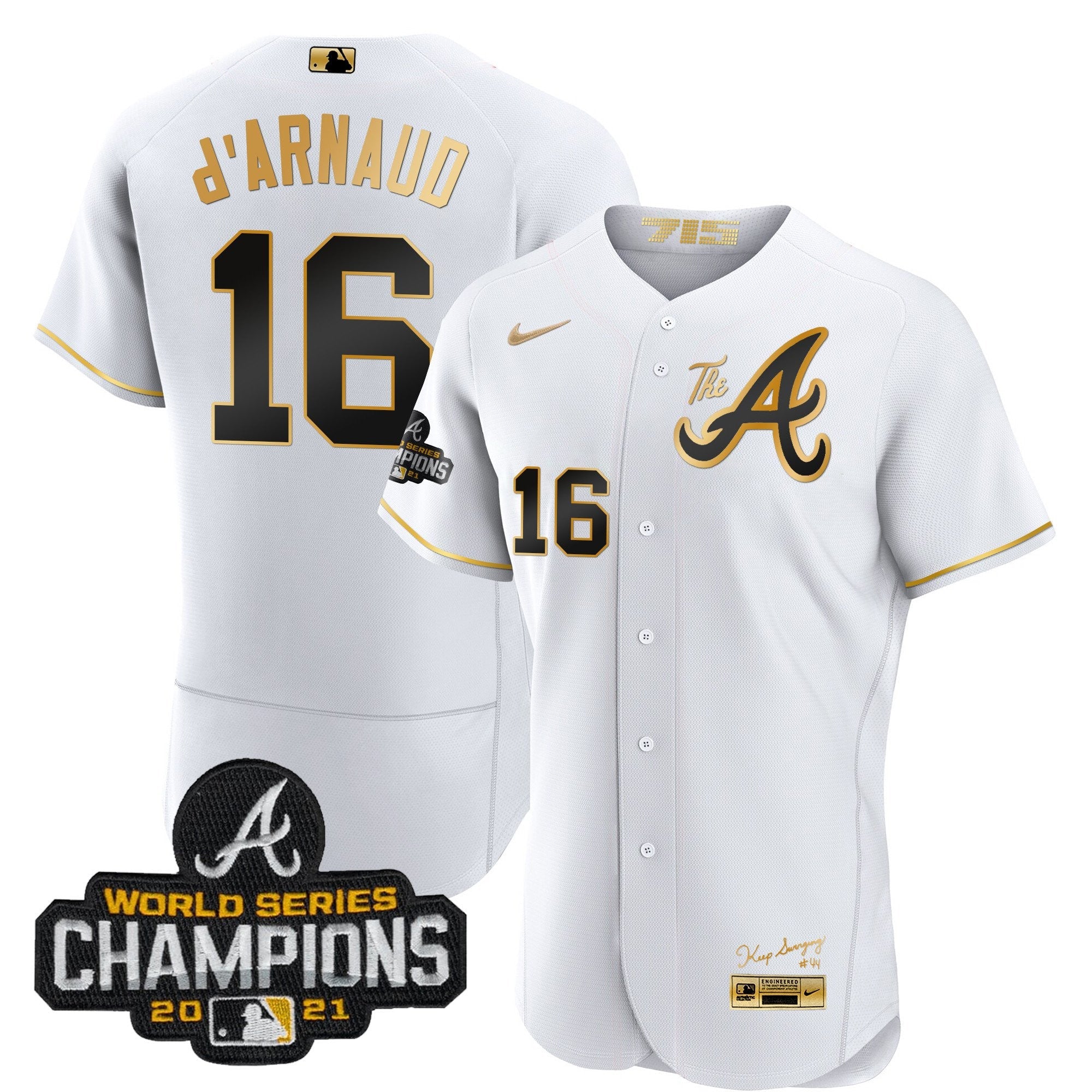 Men’s Atlanta Champions City Connect Gold Flex Base Jersey