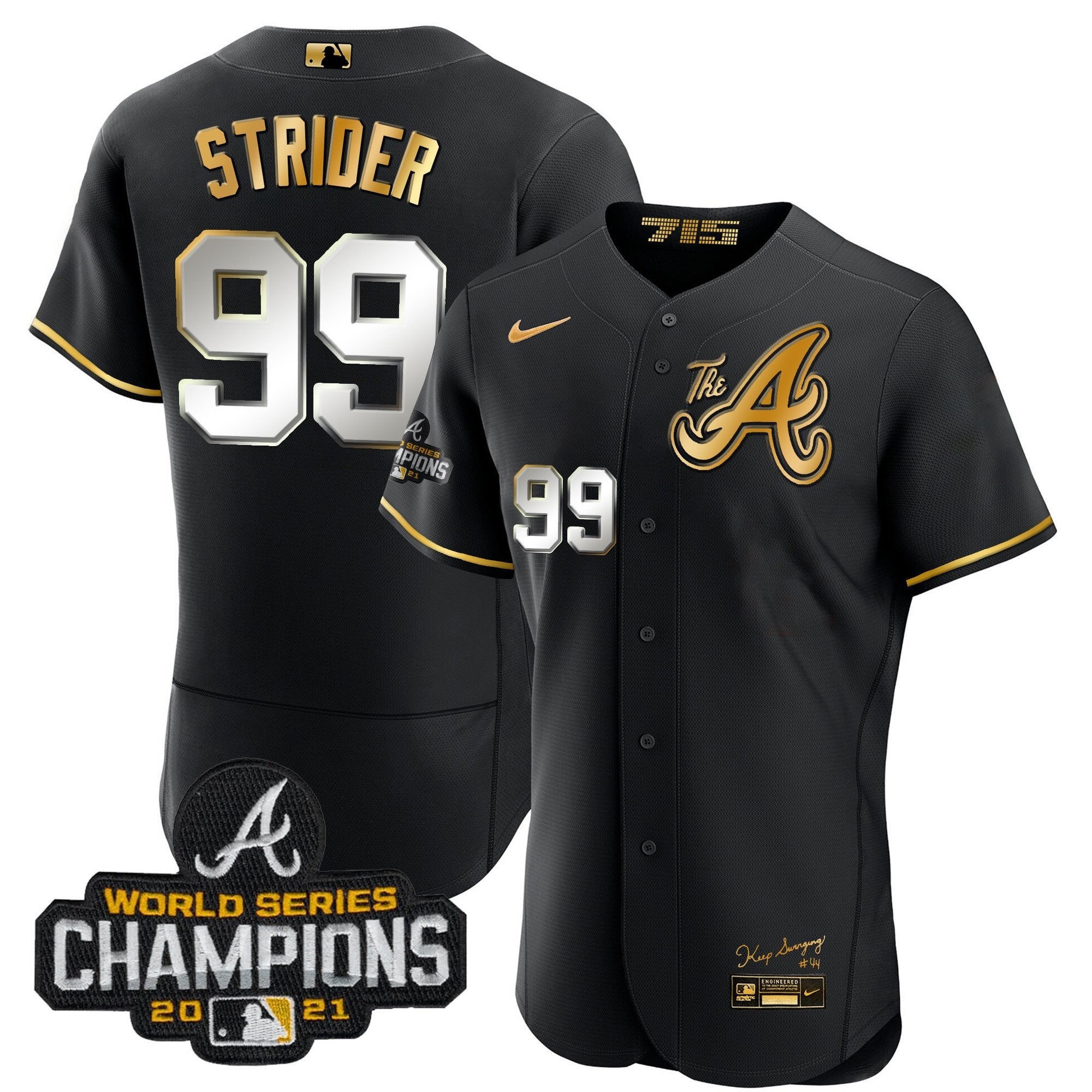Men’s Atlanta Champions City Connect Gold Flex Base Jersey