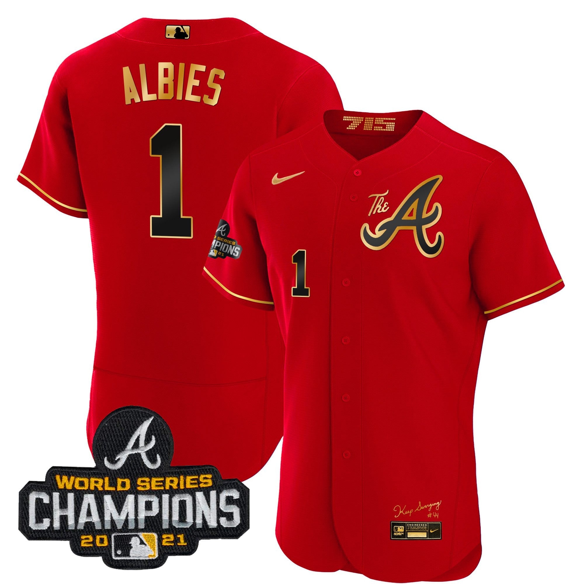 Men’s Atlanta Champions City Connect Gold Flex Base Jersey