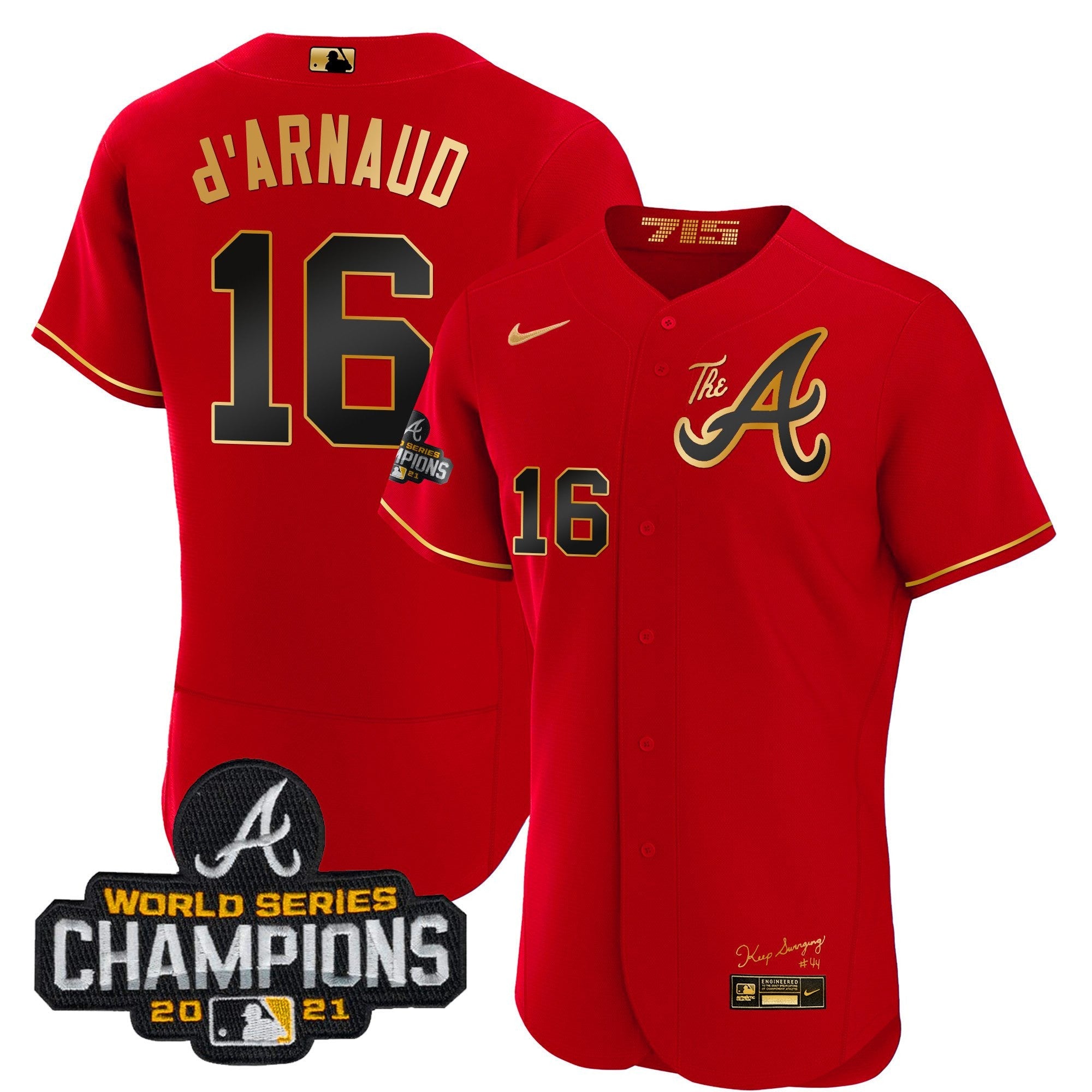 Men’s Atlanta Champions City Connect Gold Flex Base Jersey