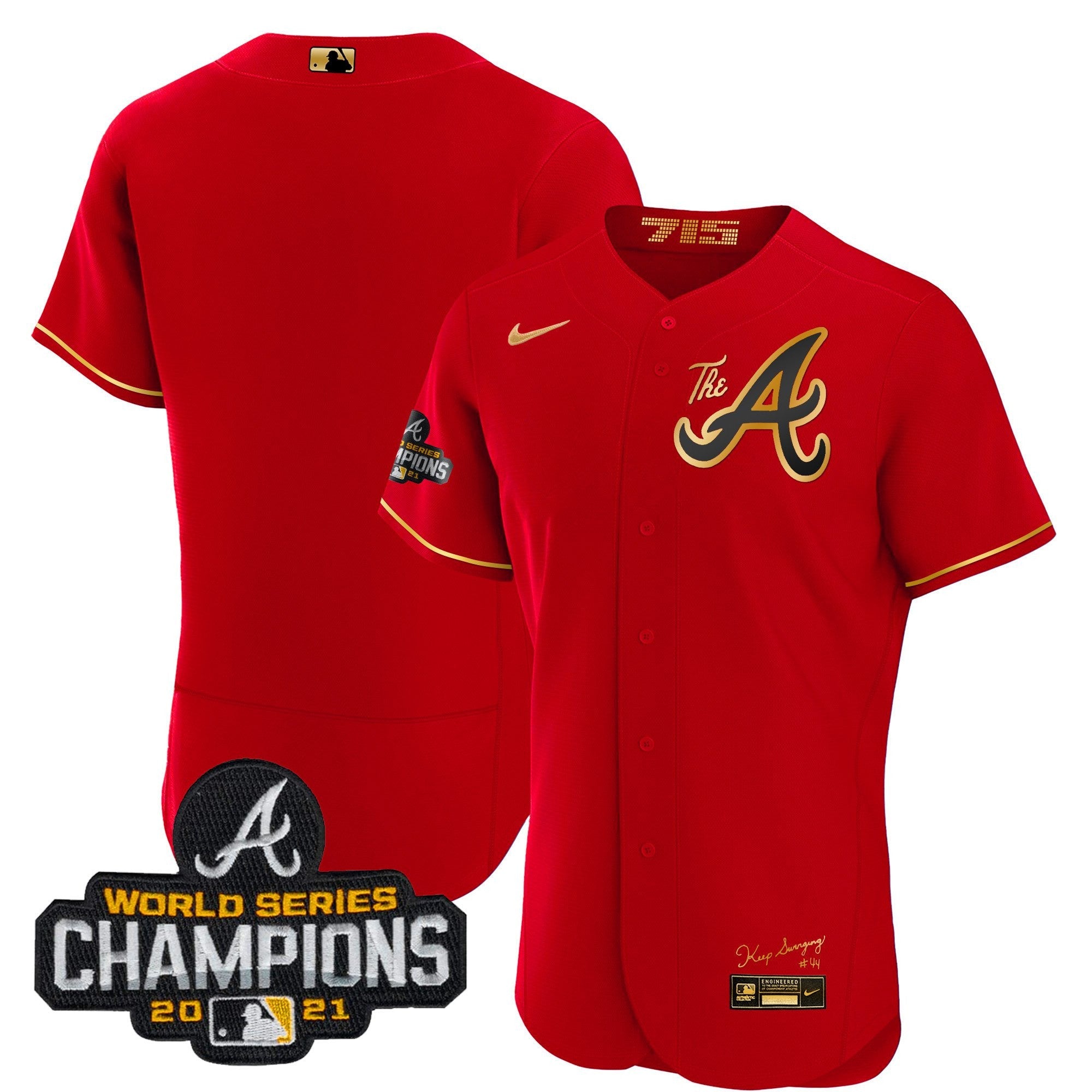 Men’s Atlanta Champions City Connect Gold Flex Base Jersey