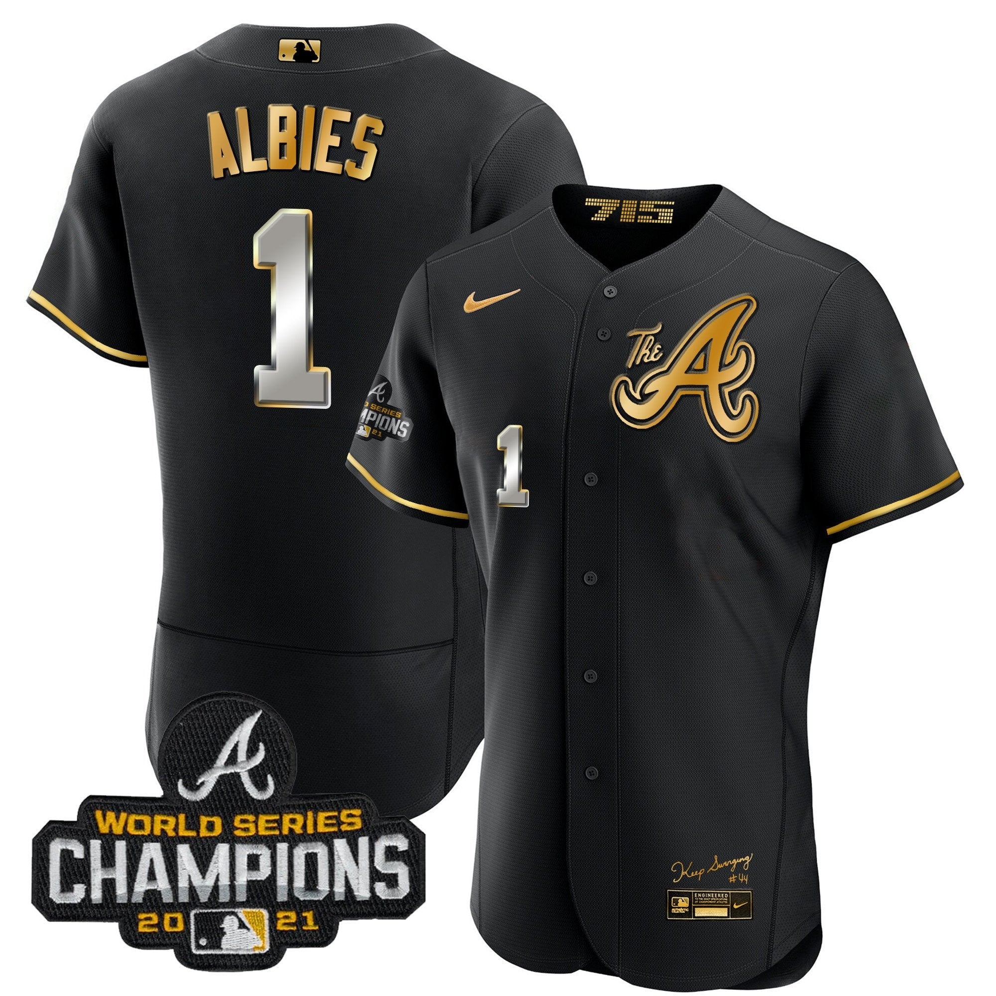 Men’s Atlanta Champions City Connect Gold Flex Base Jersey