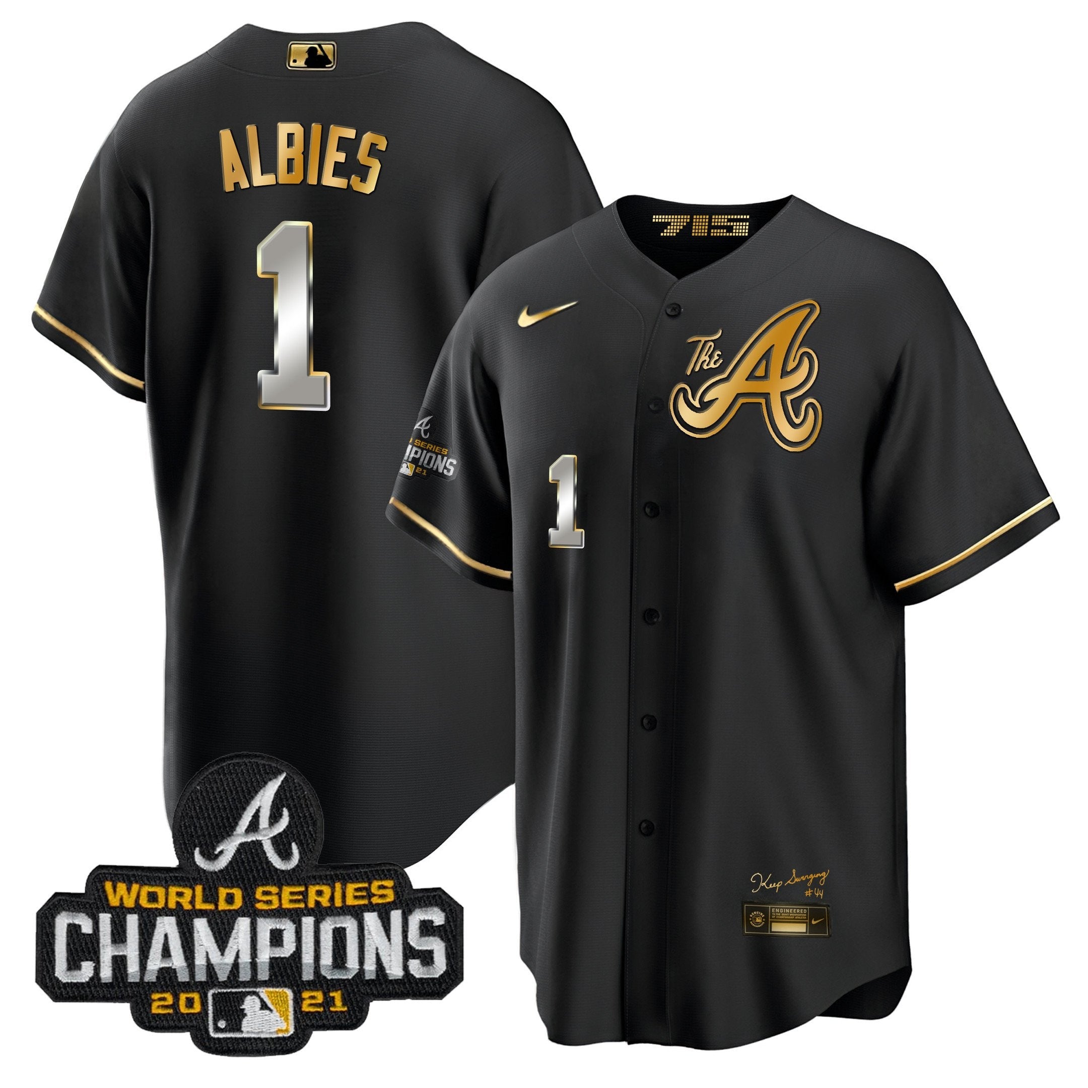 Men’s Atlanta Champions City Connect Gold Cool Base Jersey