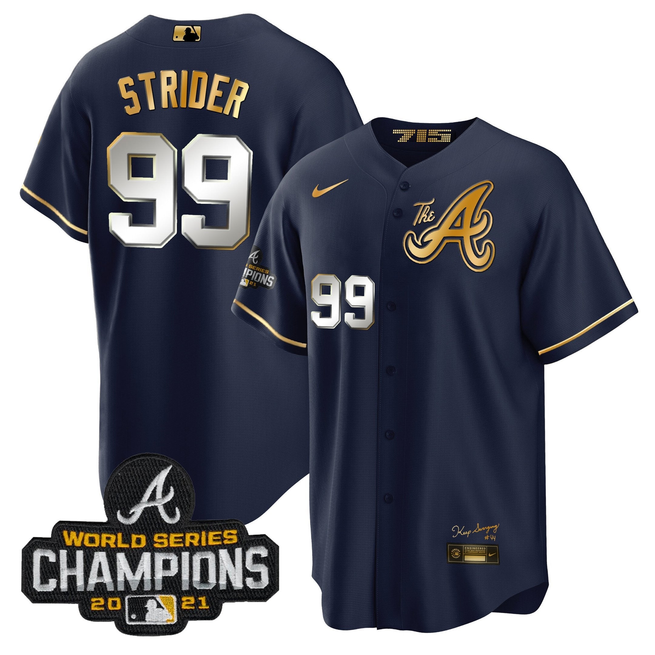 Men’s Atlanta Champions City Connect Gold Cool Base Jersey