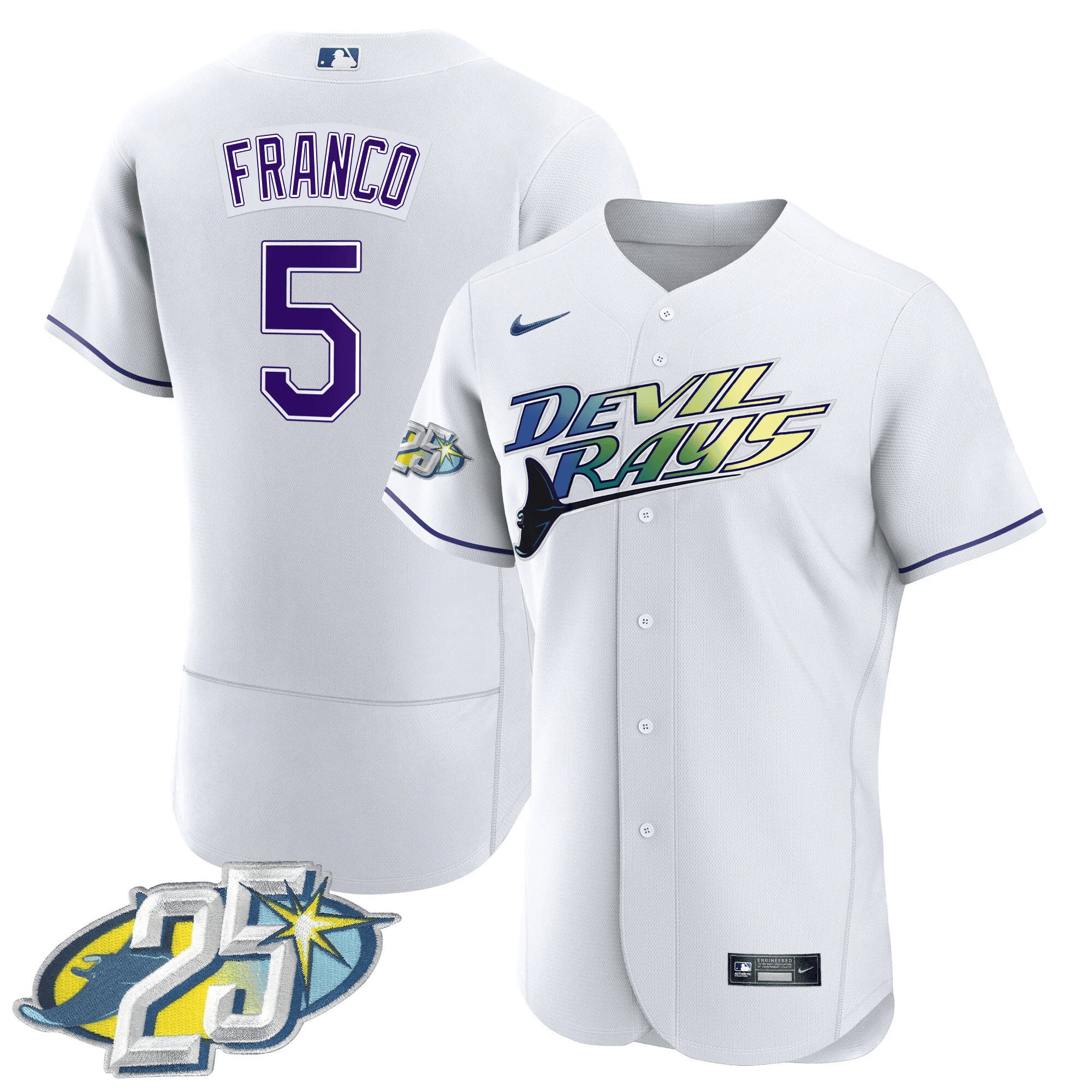 Men’s Tampa Bay 25th Anniversary Patch Flex Base Jersey