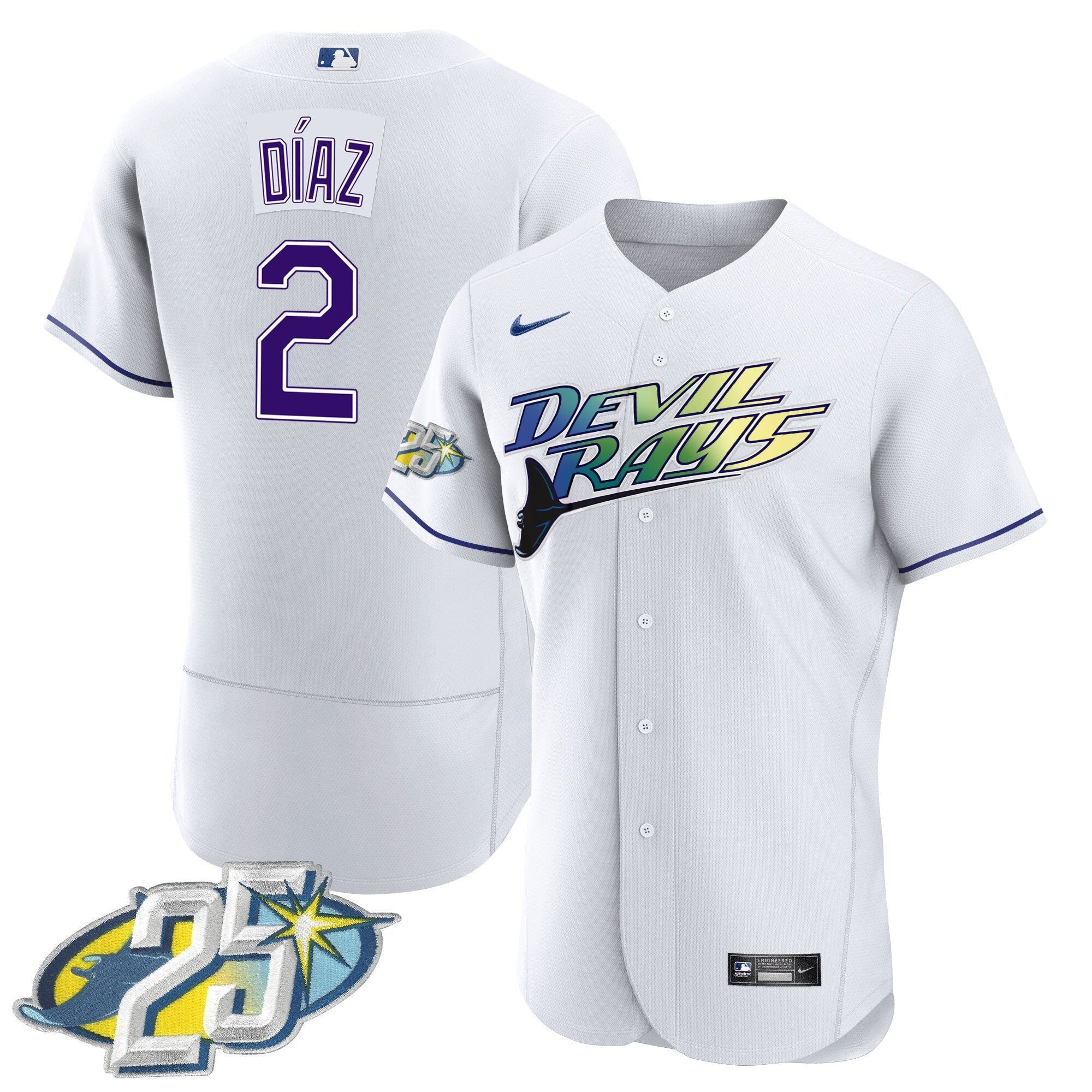 Men’s Tampa Bay 25th Anniversary Patch Flex Base Jersey