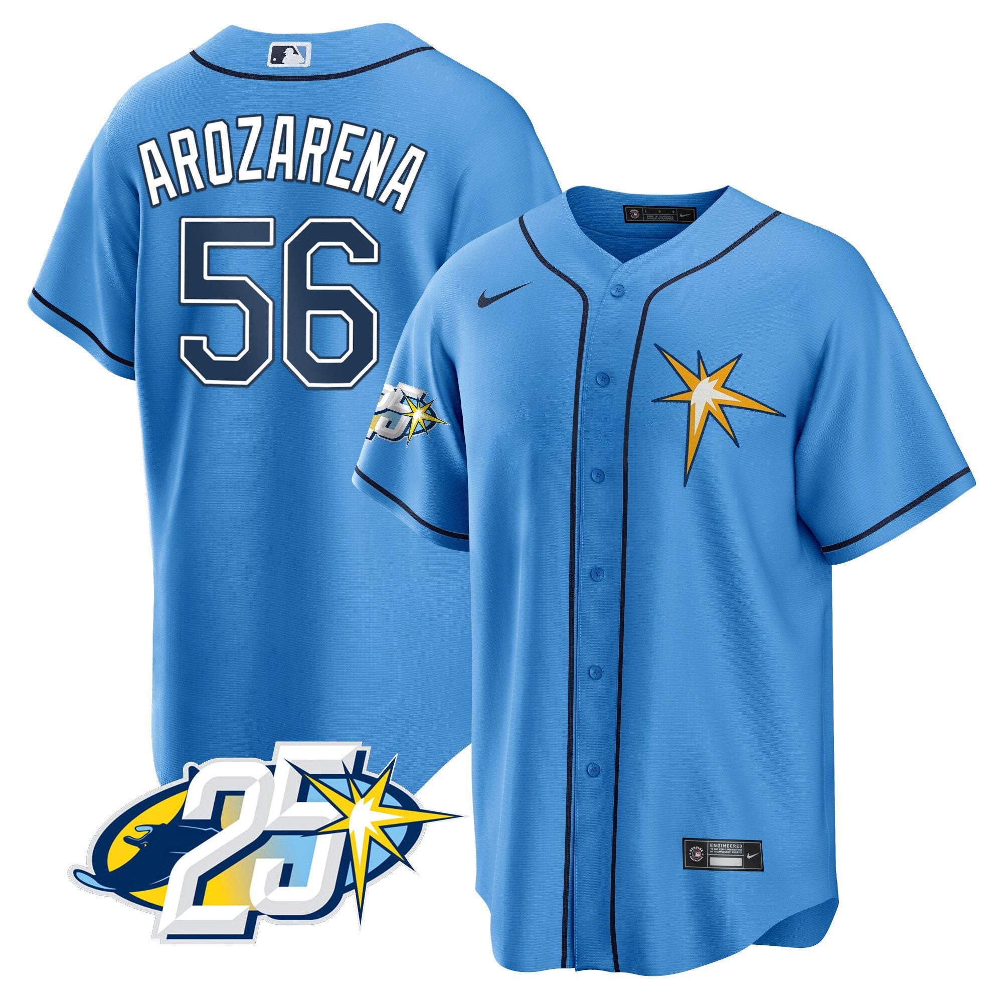 Men’s Tampa Bay 25th Anniversary Patch Cool Base V2 Jersey