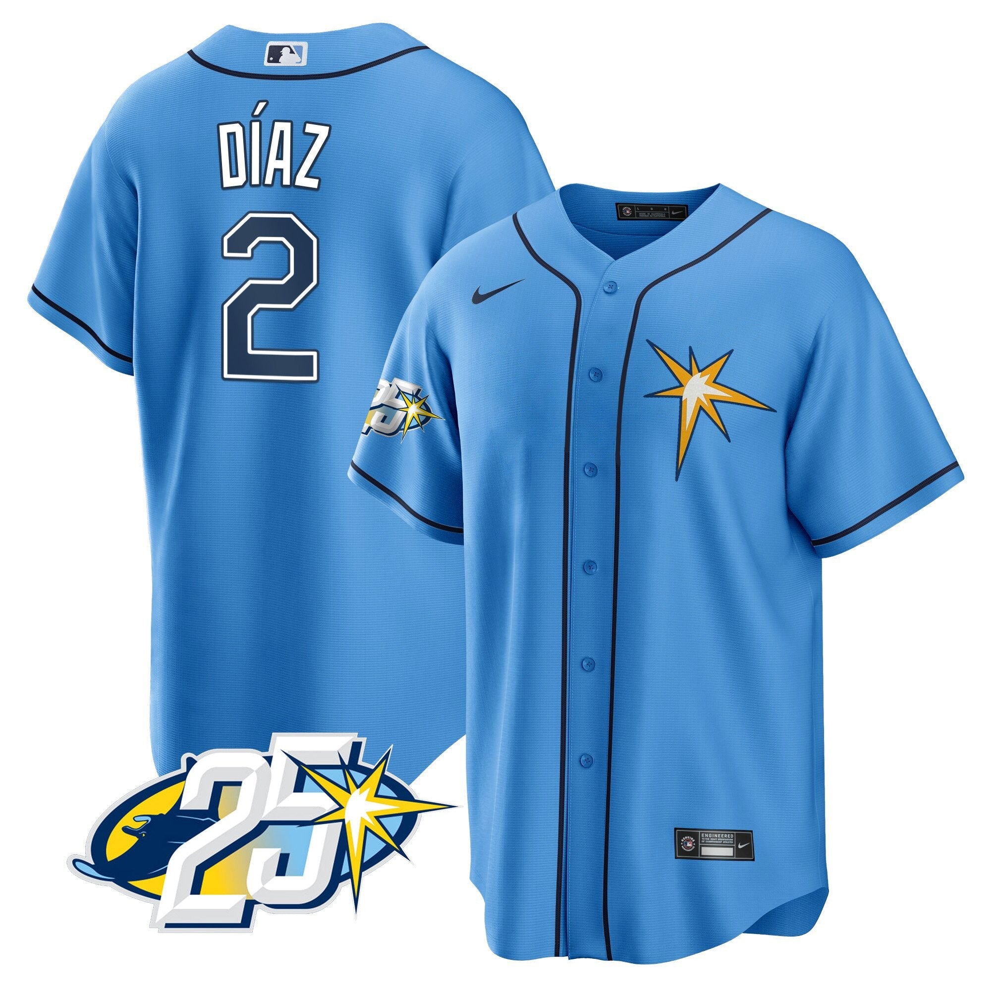Men’s Tampa Bay 25th Anniversary Patch Cool Base V2 Jersey