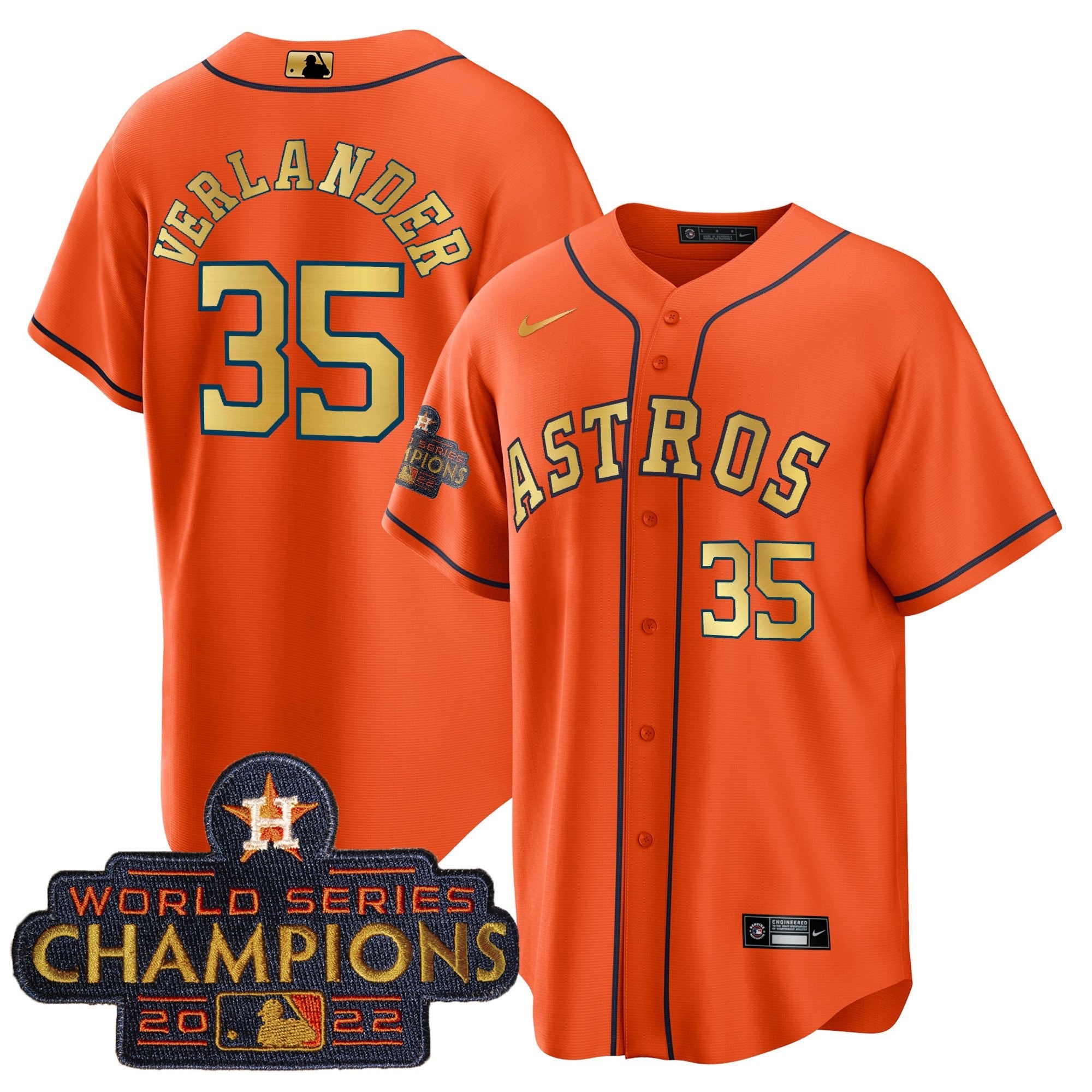 Men’s 2023 Champions Orange Gold Jersey