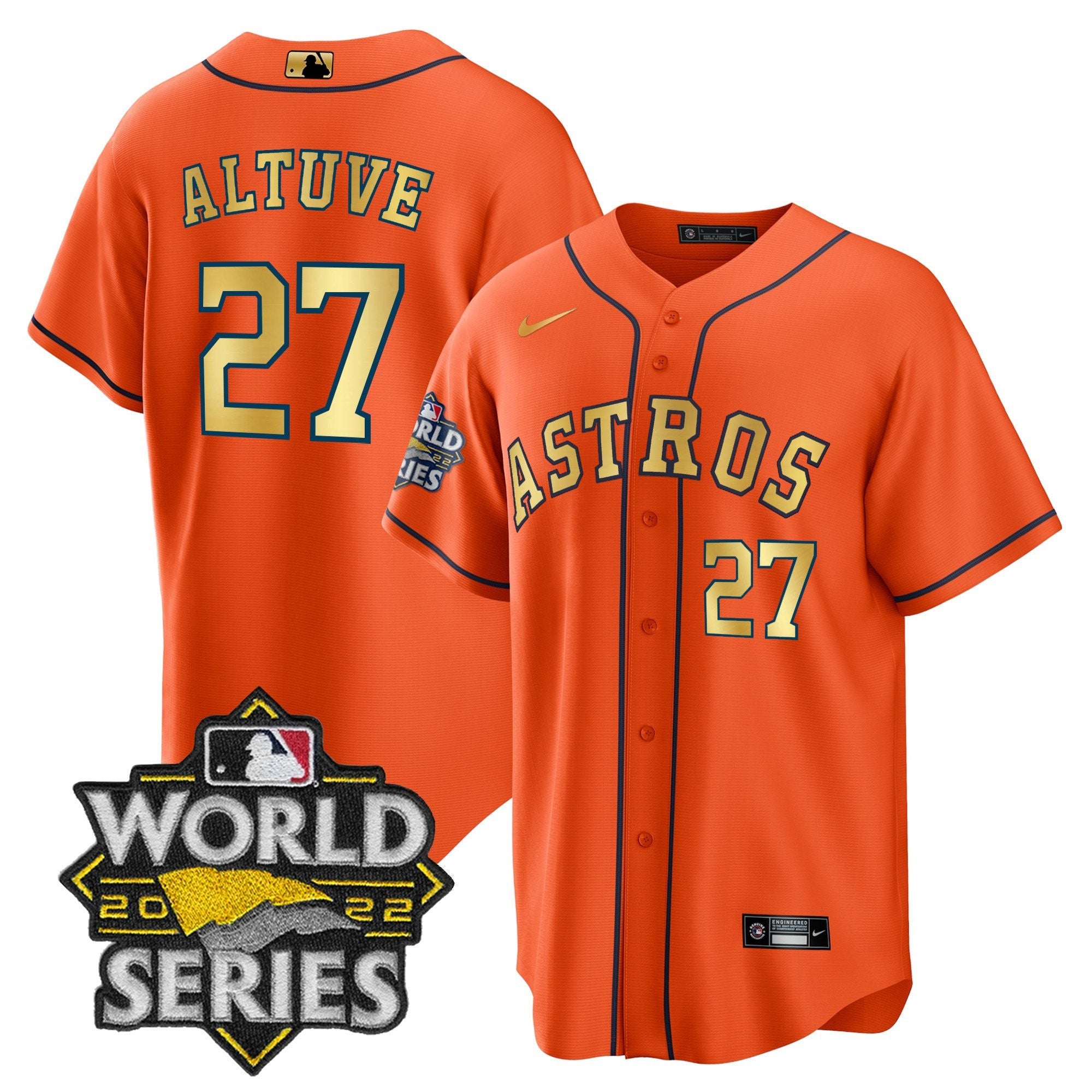 2023 World Series Orange Gold Jersey
