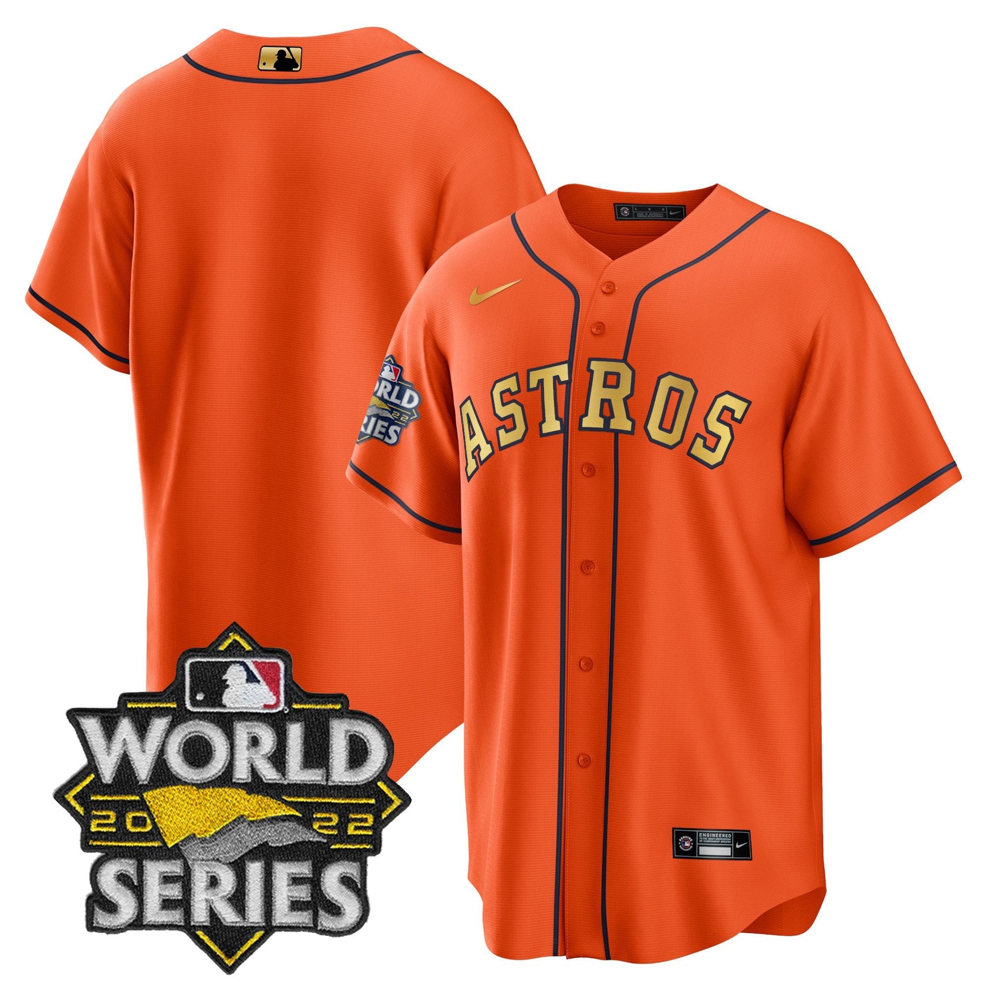 2023 World Series Orange Gold Jersey