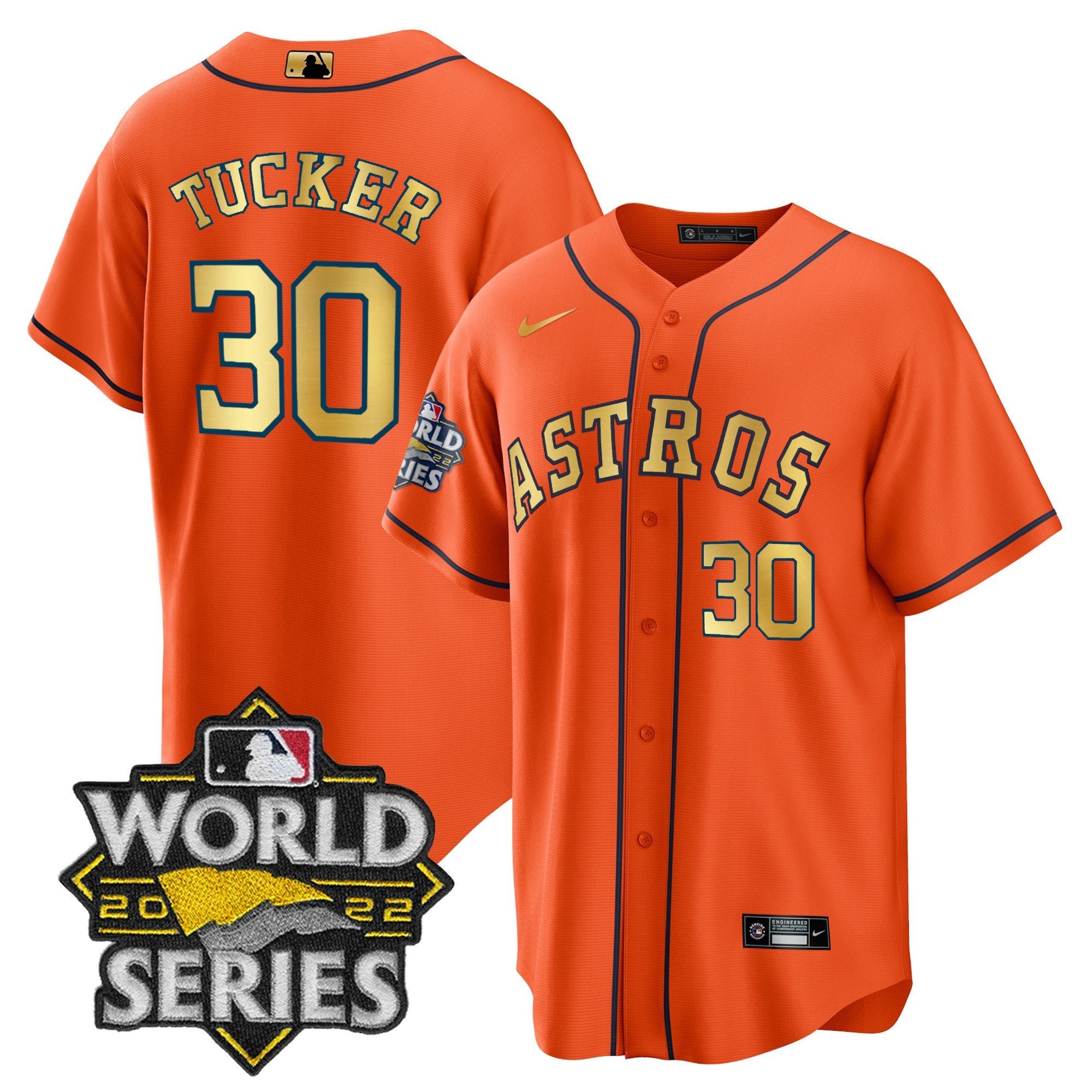 2023 World Series Orange Gold Jersey