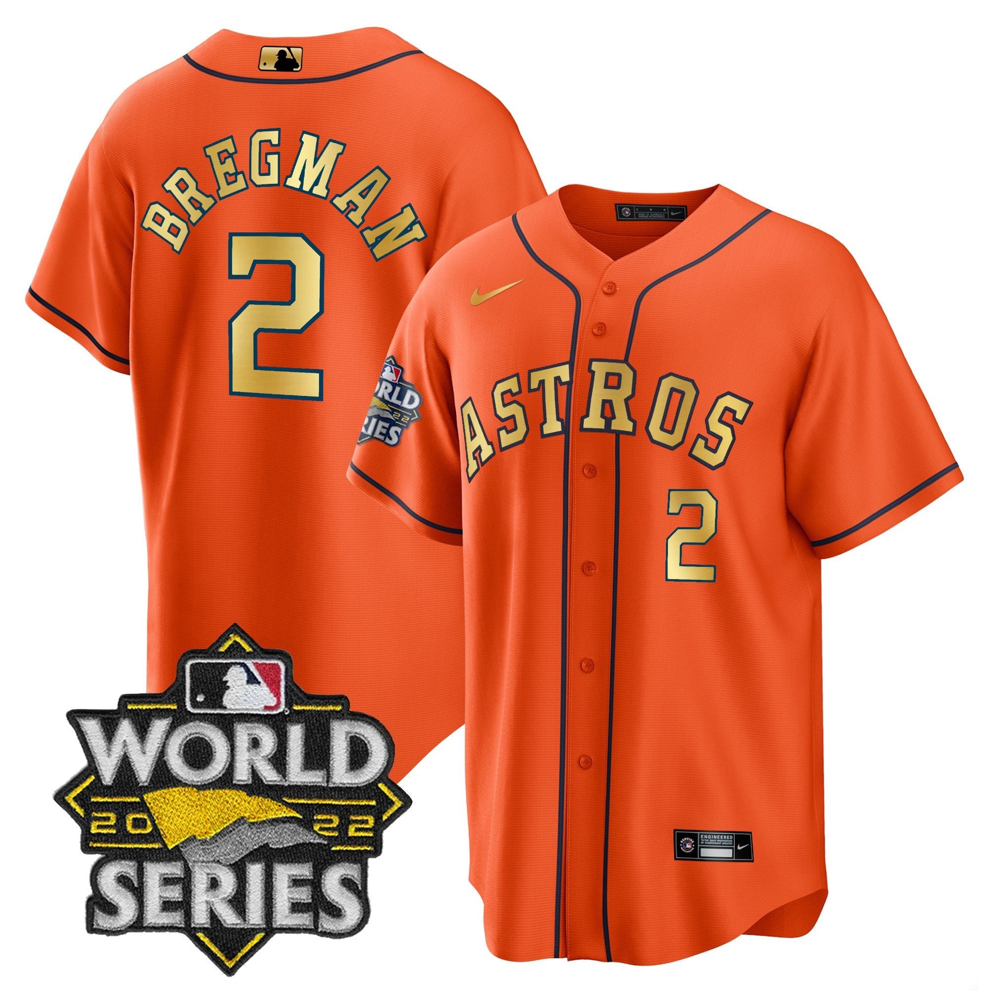 2023 World Series Orange Gold Jersey