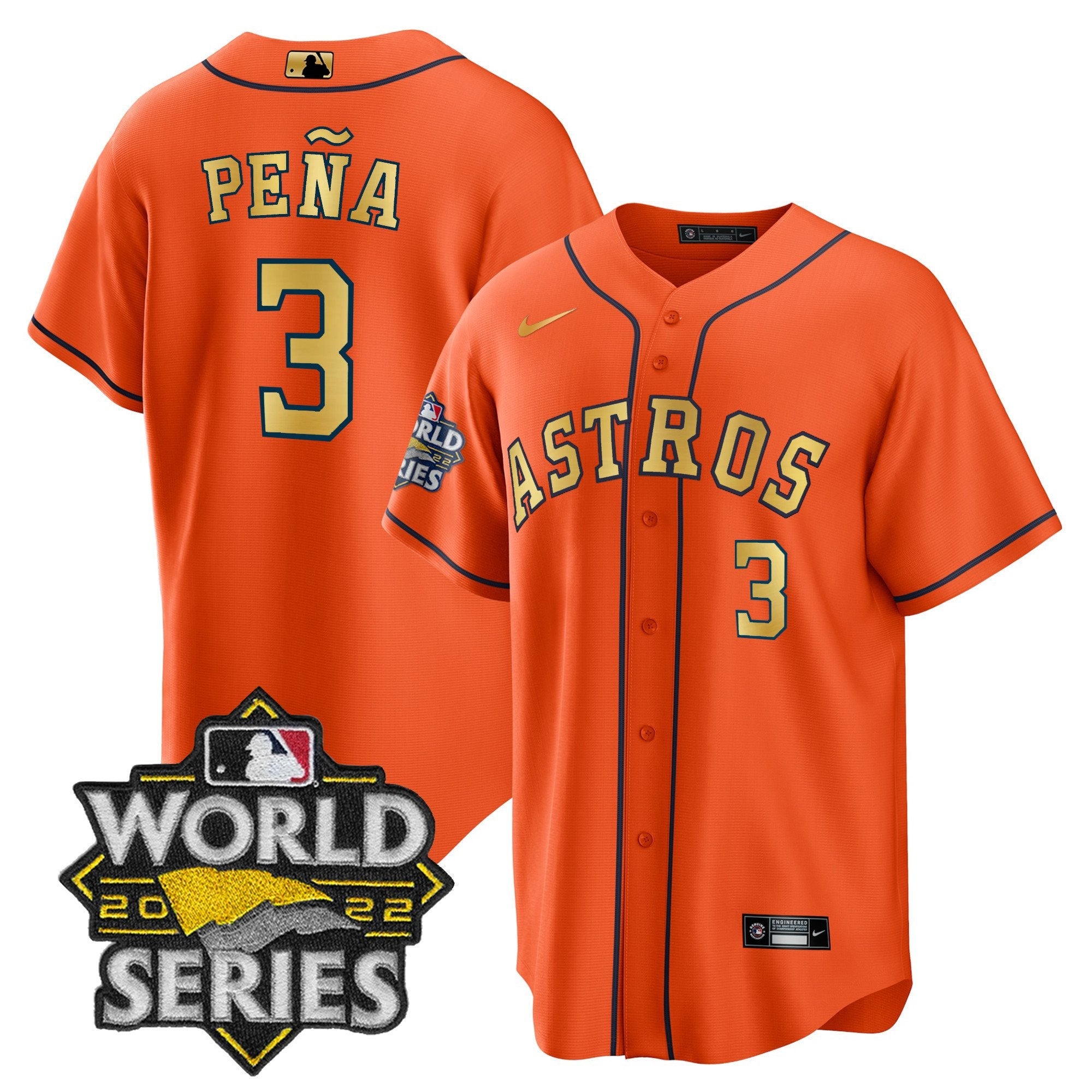 2023 World Series Orange Gold Jersey