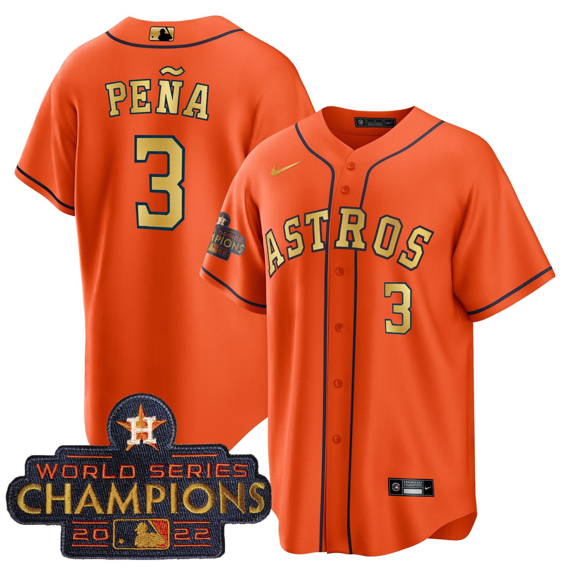 Men’s 2023 Champions Orange Gold Jersey
