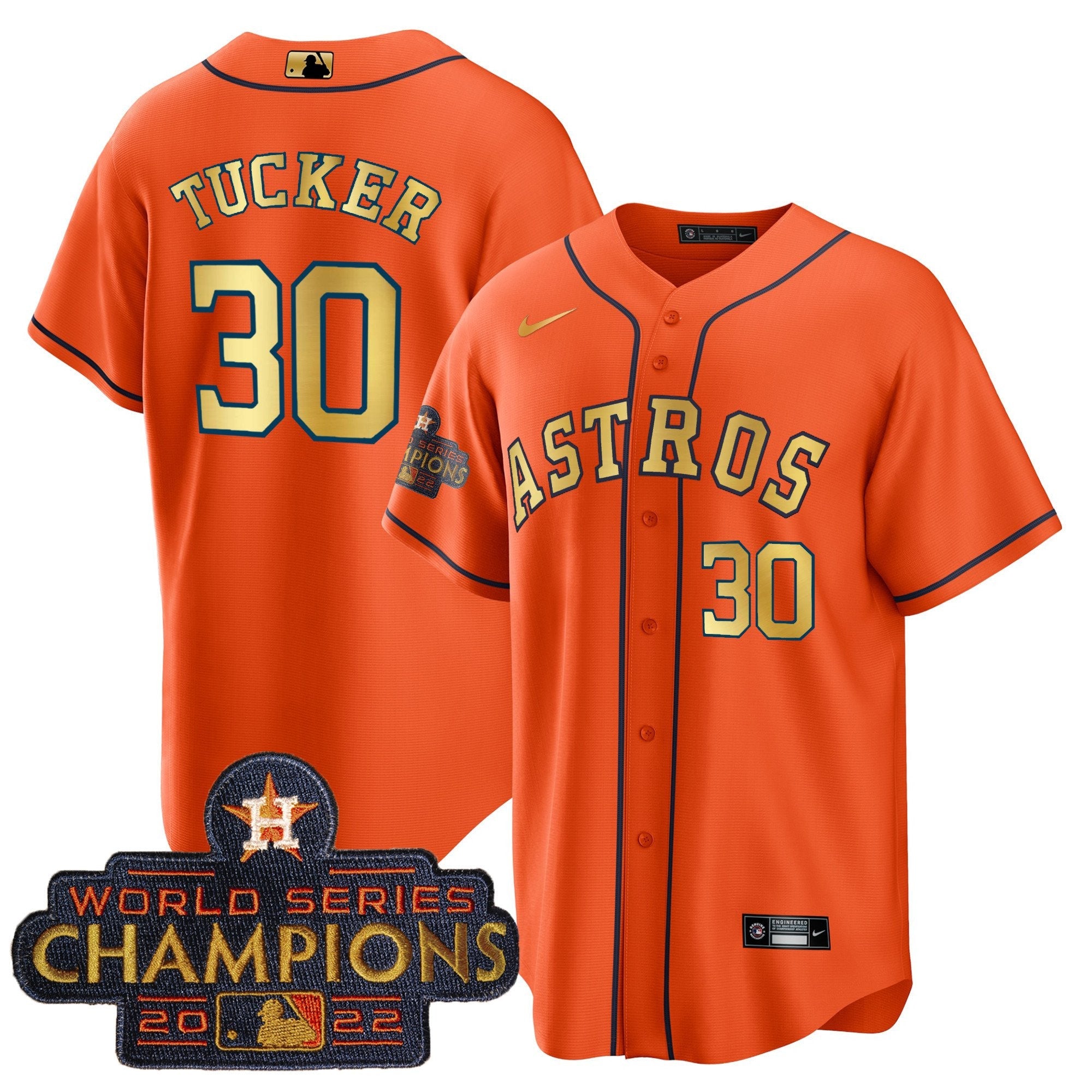 Men’s 2023 Champions Orange Gold Jersey