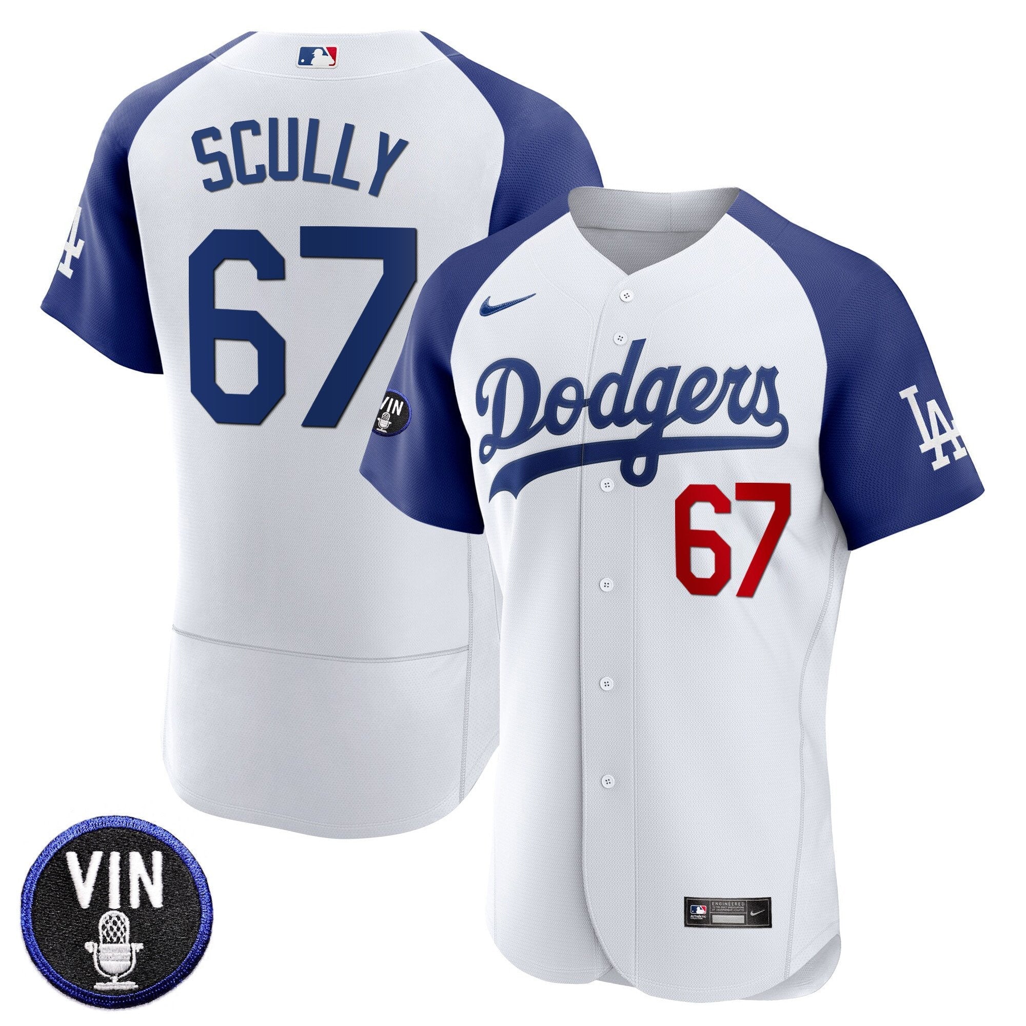 Men’s Vin Scully Patch Flex Base Jersey