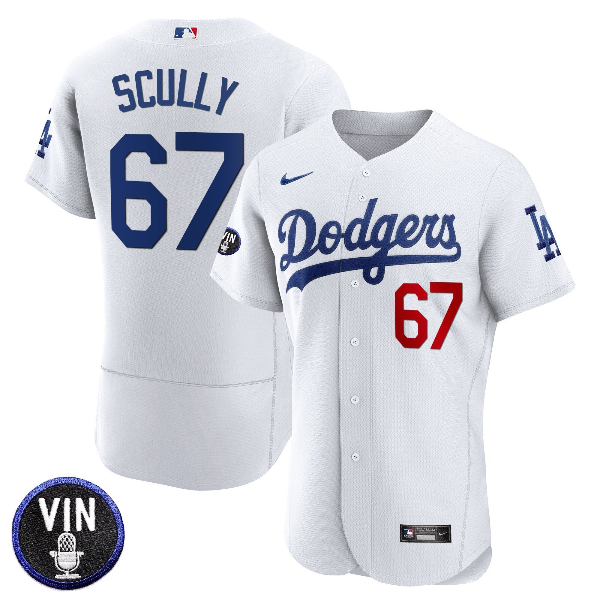 Men’s Vin Scully Patch Flex Base Jersey