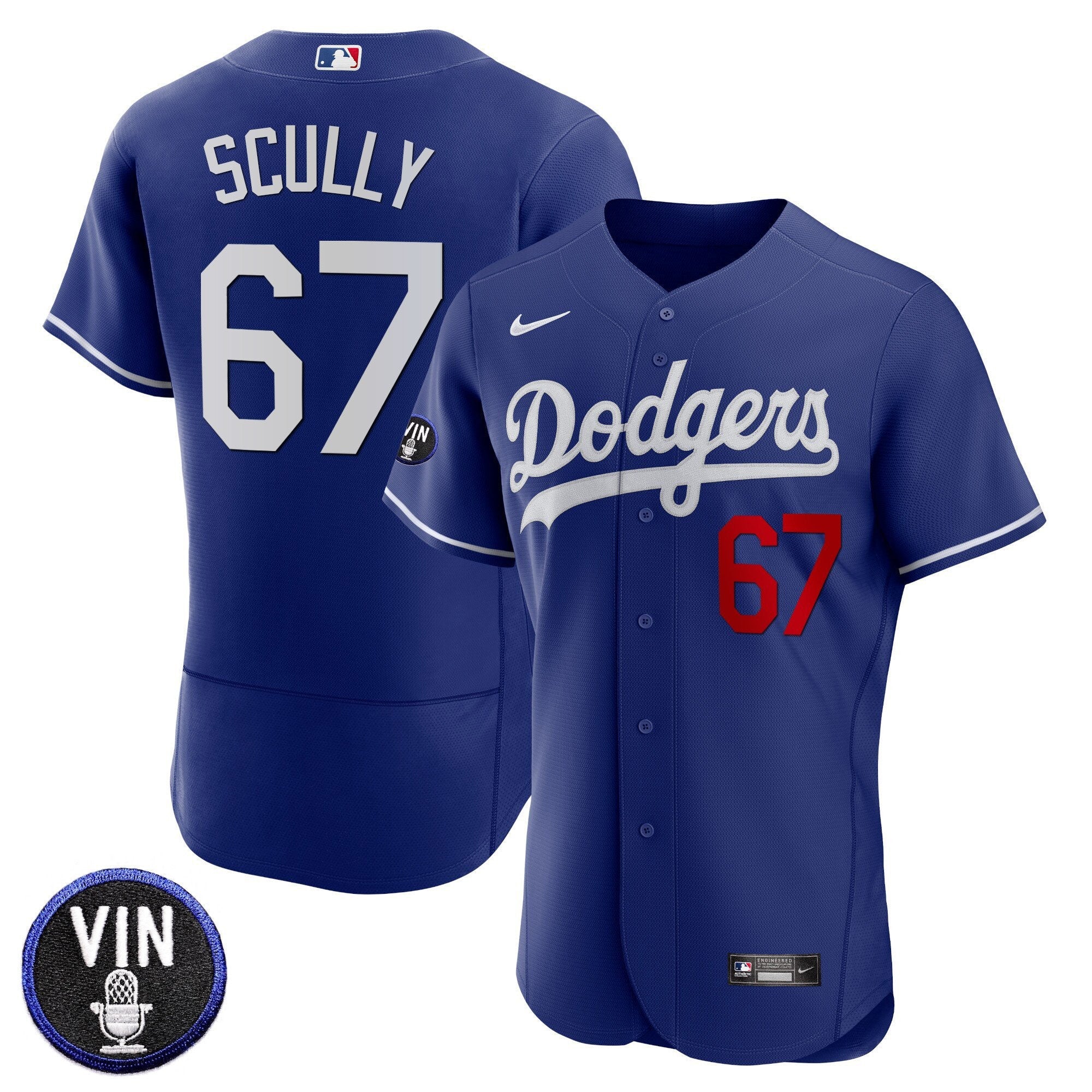 Men’s Vin Scully Patch Flex Base Jersey
