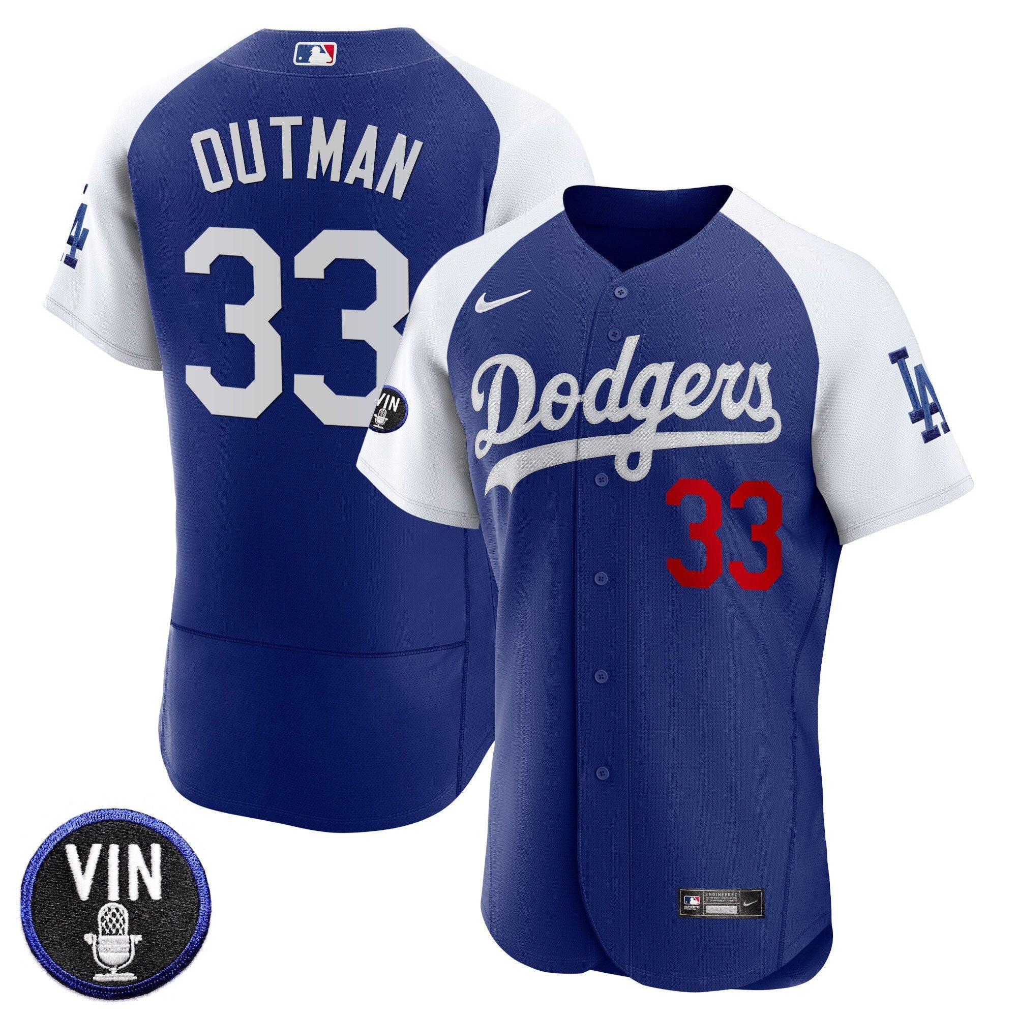 Men’s Vin Scully Patch Flex Base Jersey
