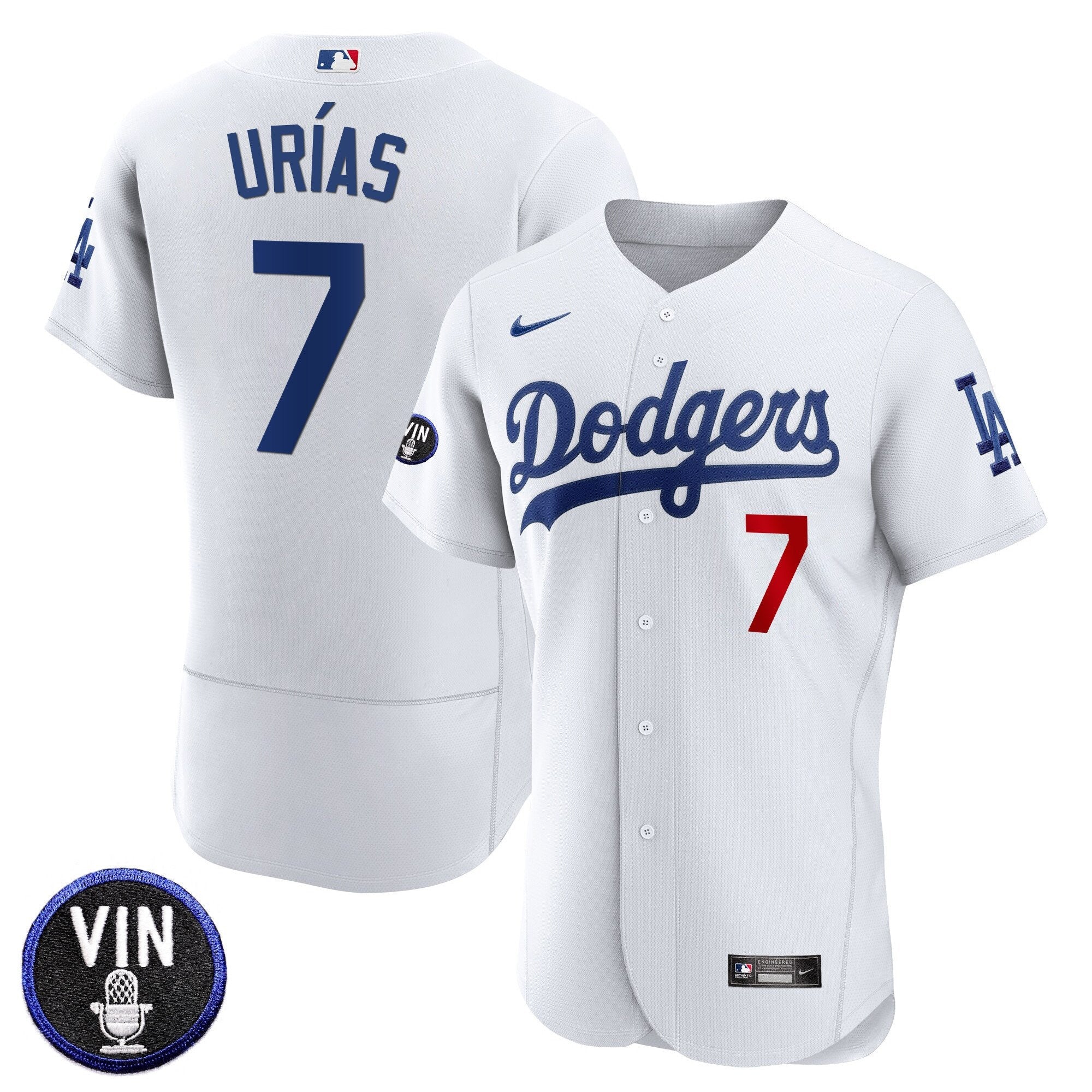 Men’s Vin Scully Patch Flex Base Jersey
