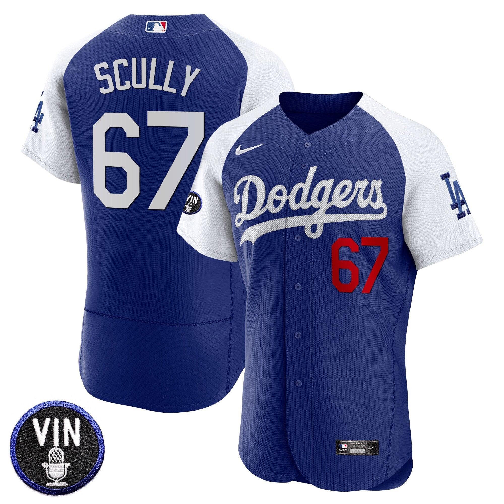 Men’s Vin Scully Patch Flex Base Jersey