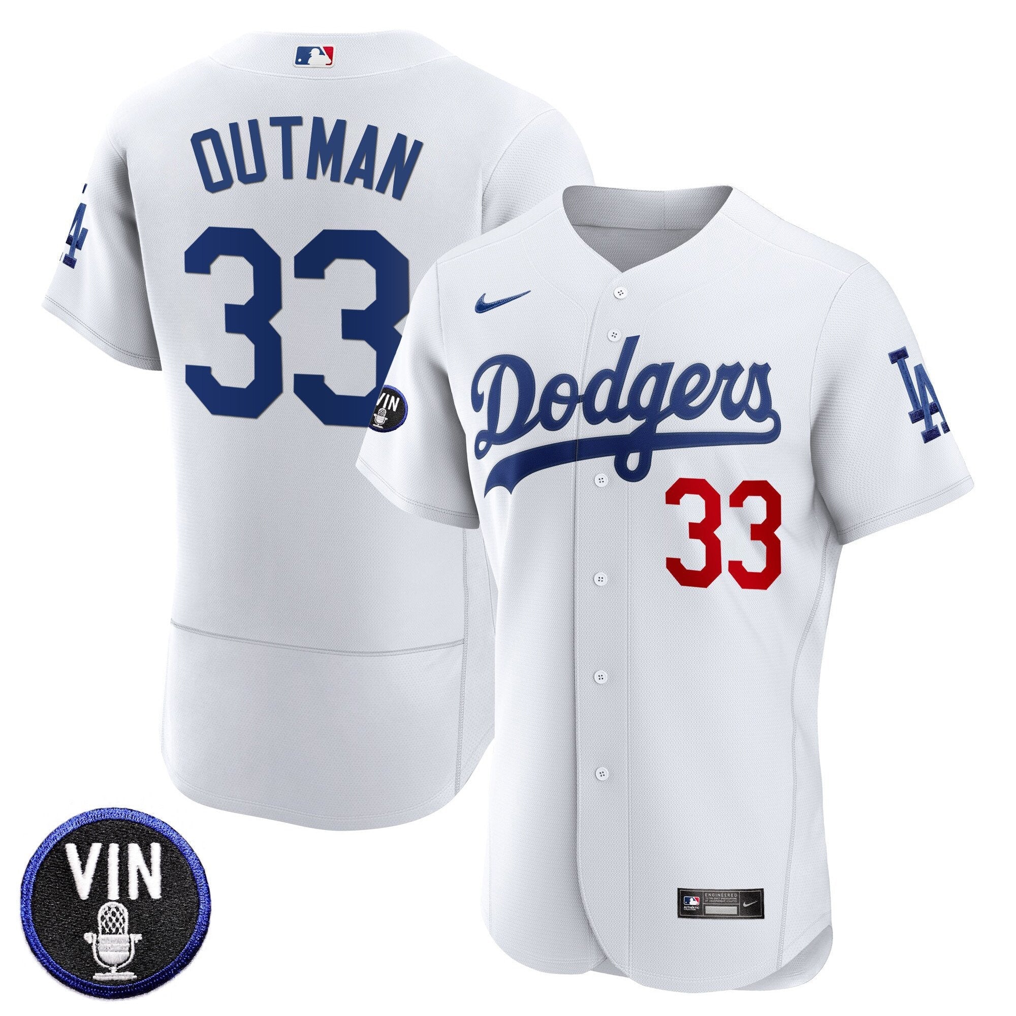 Men’s Vin Scully Patch Flex Base Jersey
