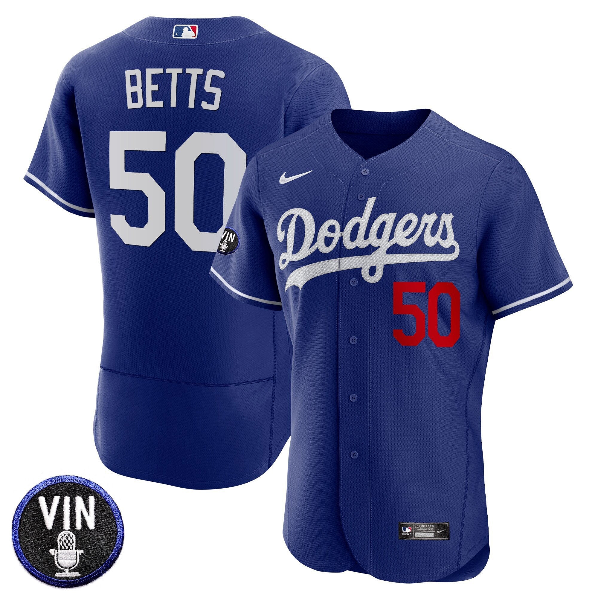 Men’s Vin Scully Patch Flex Base Jersey