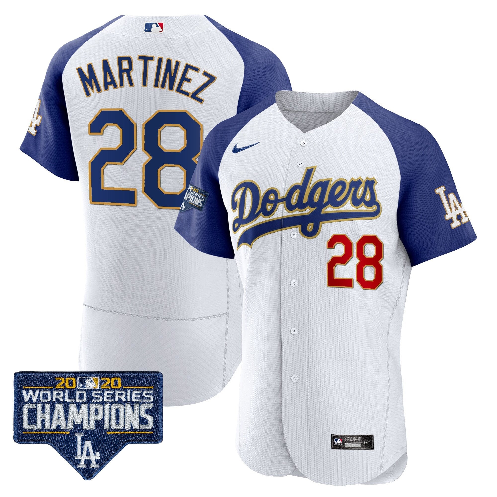 Men’s World Series Champions Patch Flex Base Gold Trim Jersey