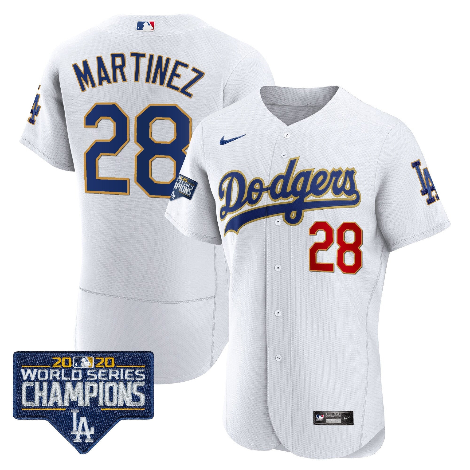 Men’s World Series Champions Patch Flex Base Gold Trim Jersey