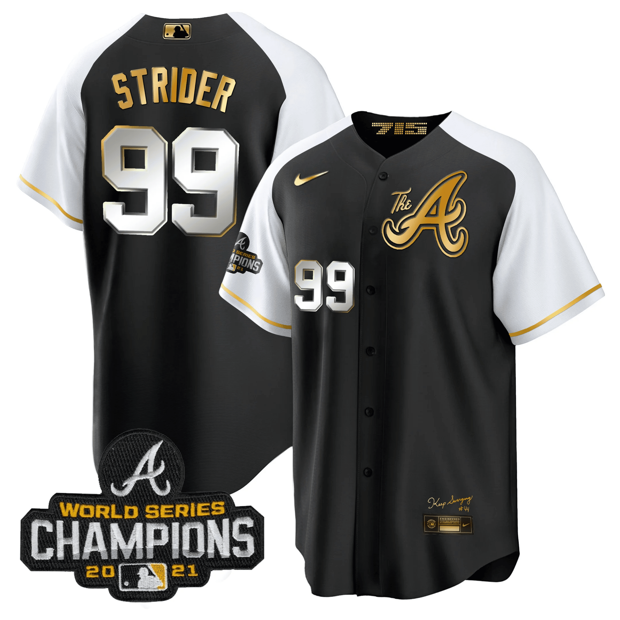 Men’s Atlanta Champions Alternate Gold Cool Base Jersey