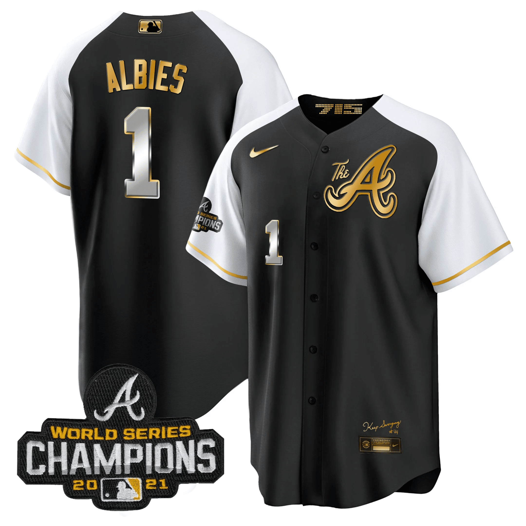 Men’s Atlanta Champions Alternate Gold Cool Base Jersey