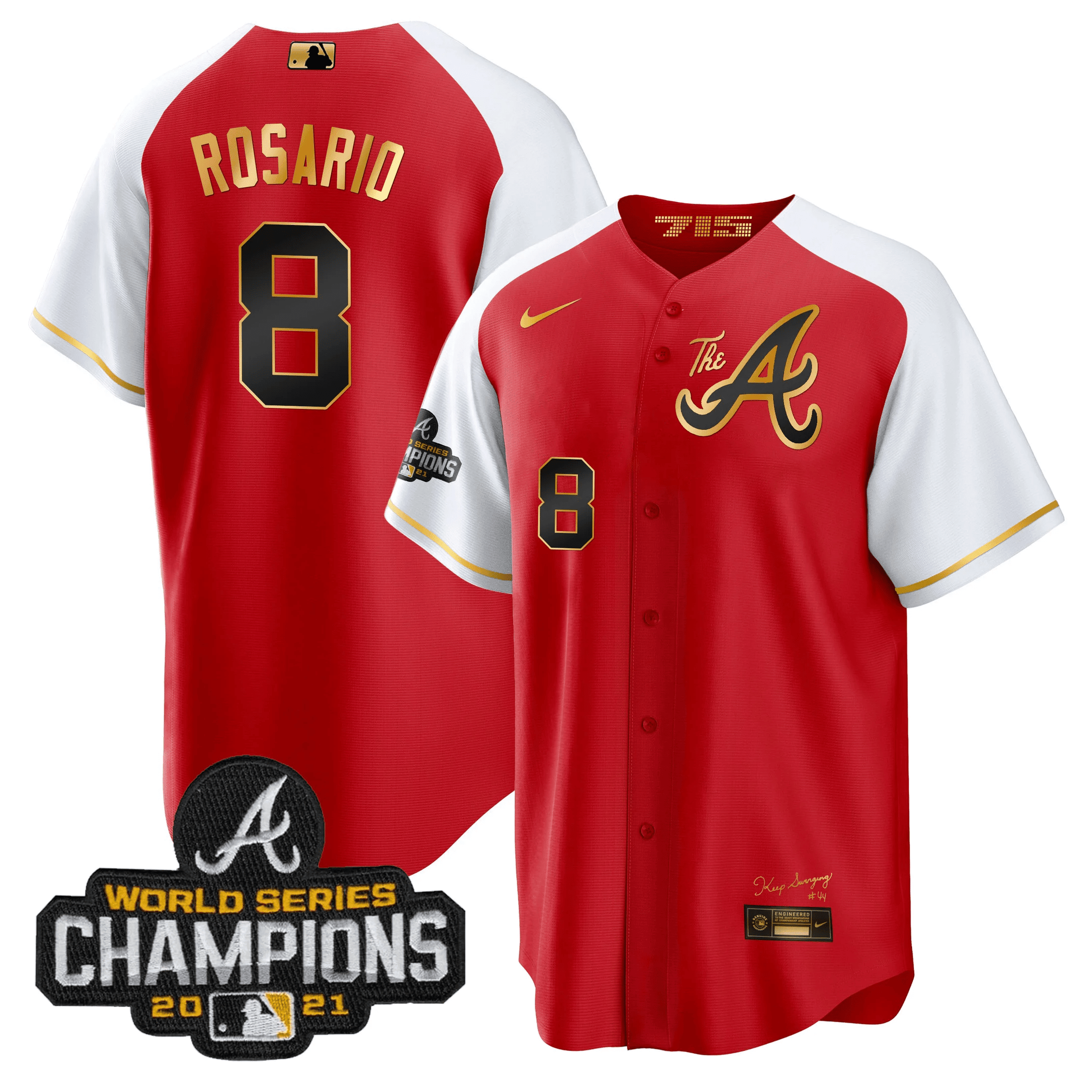Men’s Atlanta Champions Alternate Gold Cool Base Jersey