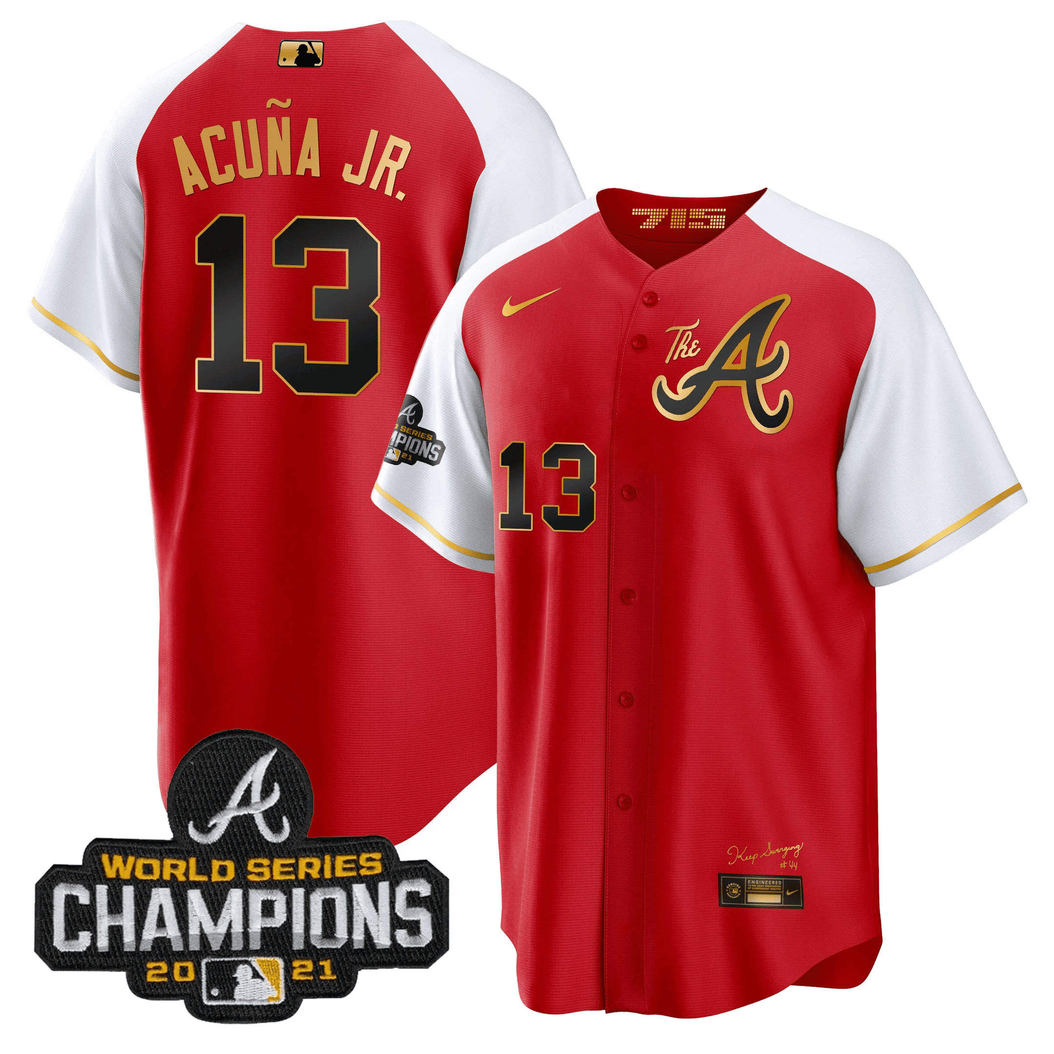 Men’s Atlanta Champions Alternate Gold Cool Base Jersey