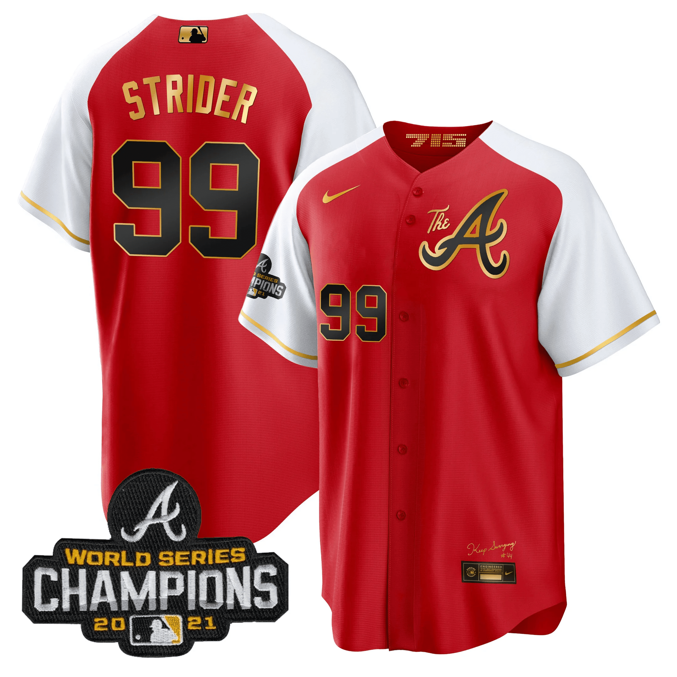 Men’s Atlanta Champions Alternate Gold Cool Base Jersey