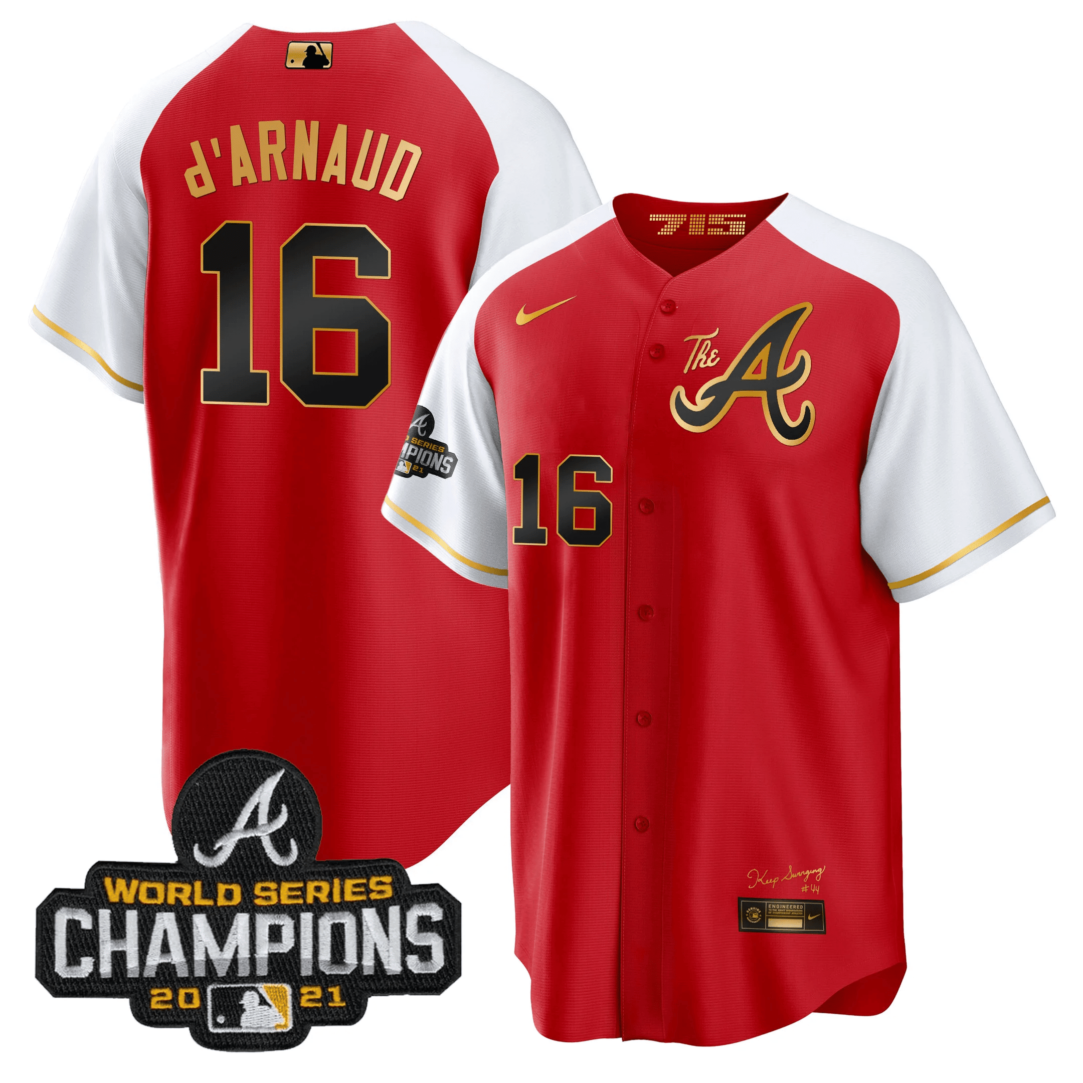 Men’s Atlanta Champions Alternate Gold Cool Base Jersey