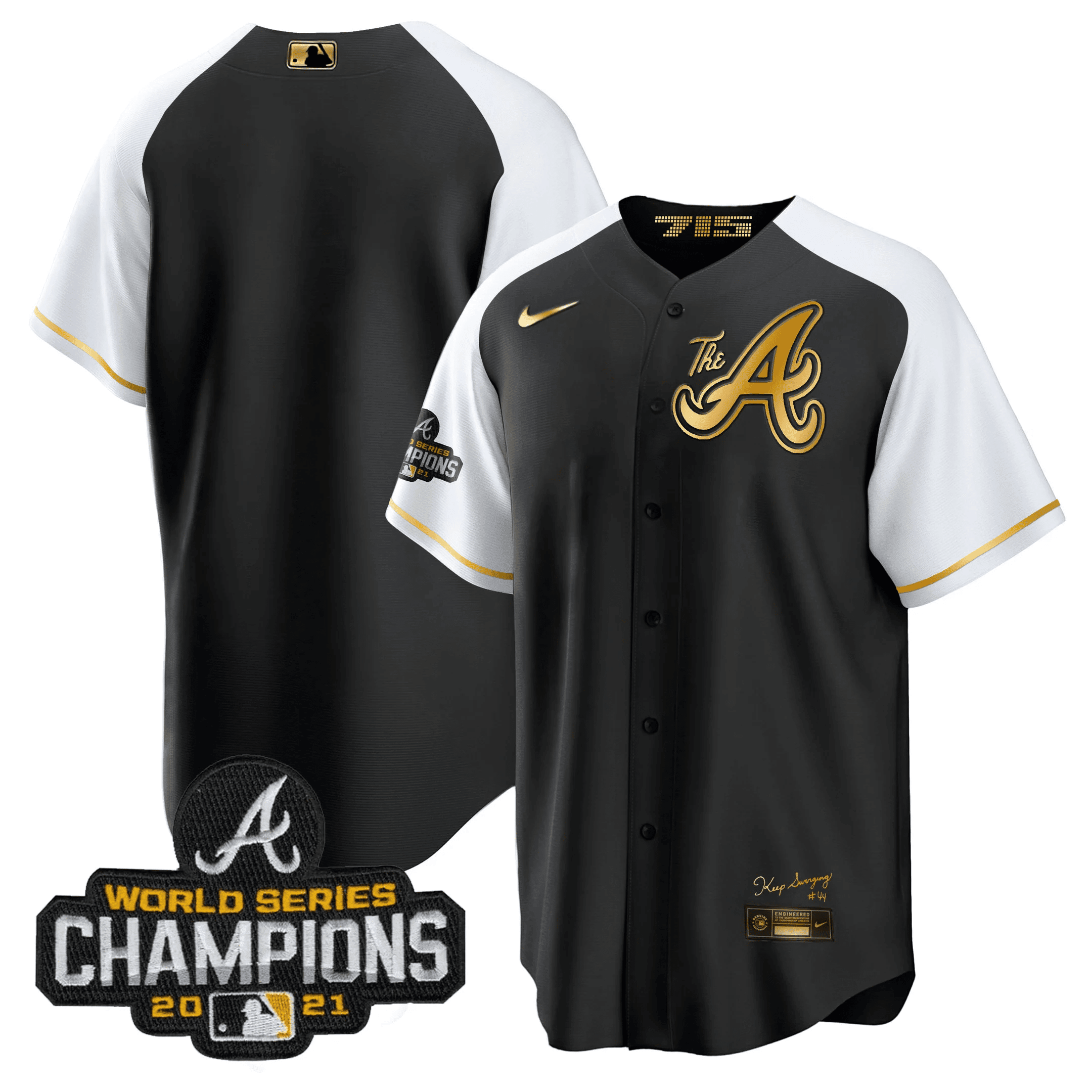 Men’s Atlanta Champions Alternate Gold Cool Base Jersey