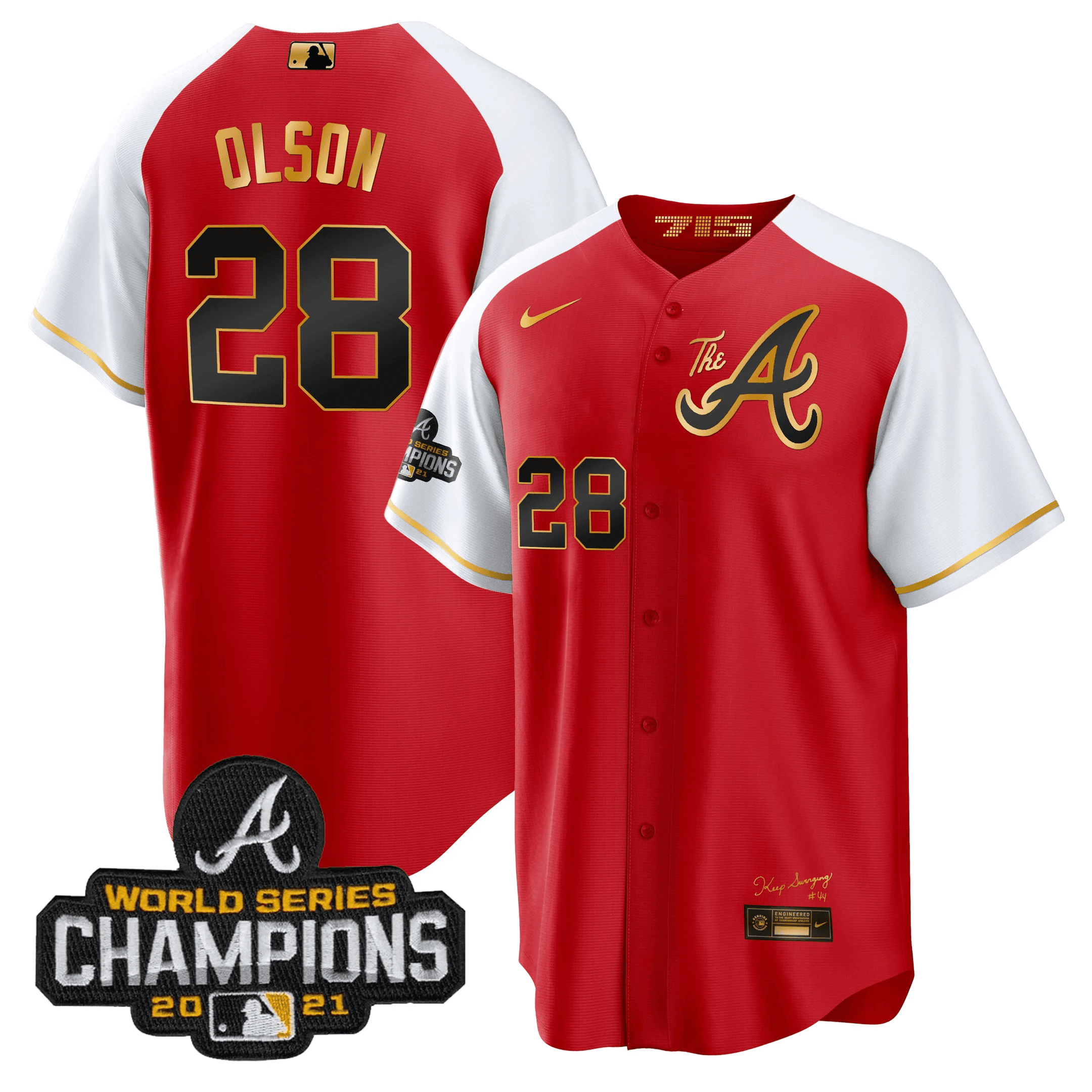 Men’s Atlanta Champions Alternate Gold Cool Base Jersey