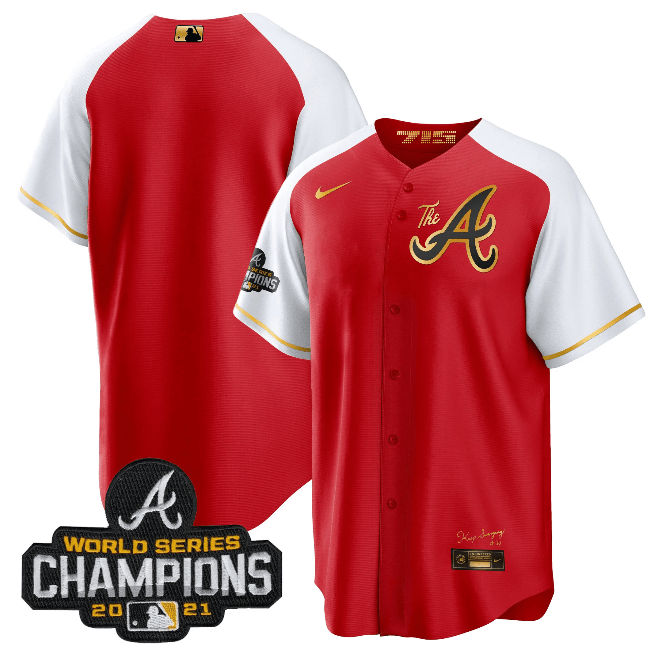 Men’s Atlanta Champions Alternate Gold Cool Base Jersey